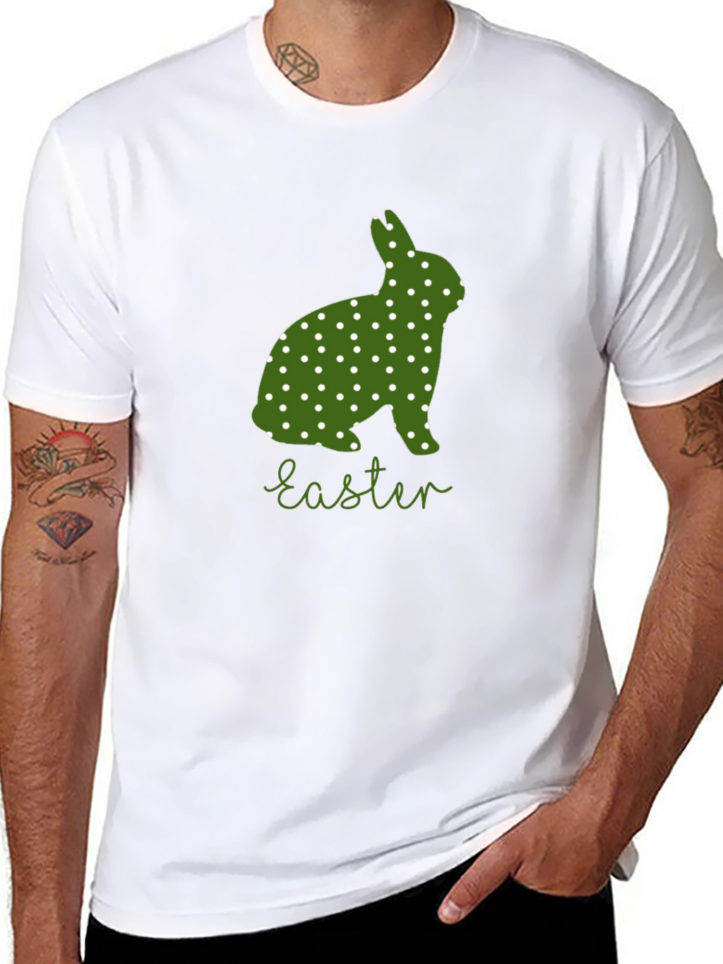 Easter Bunny Polka Dot T-Shirt - Cute Holiday Tee