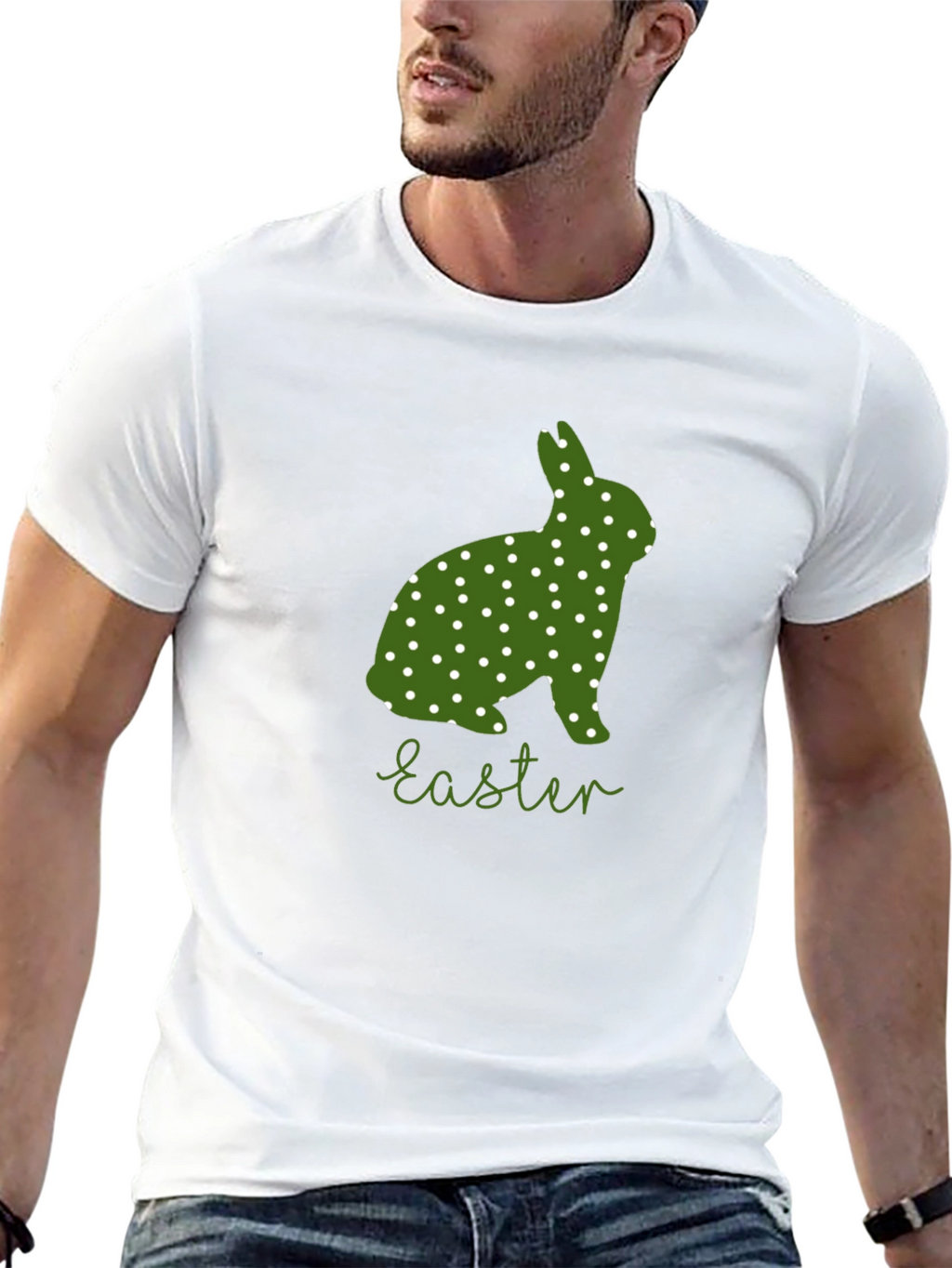 Easter Bunny Polka Dot T-Shirt - Cute Holiday Tee