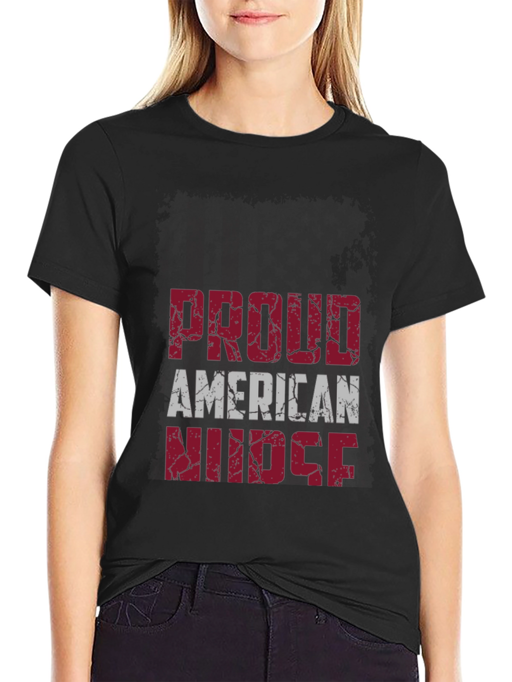 Proud American Nurse Graphic T-Shirt