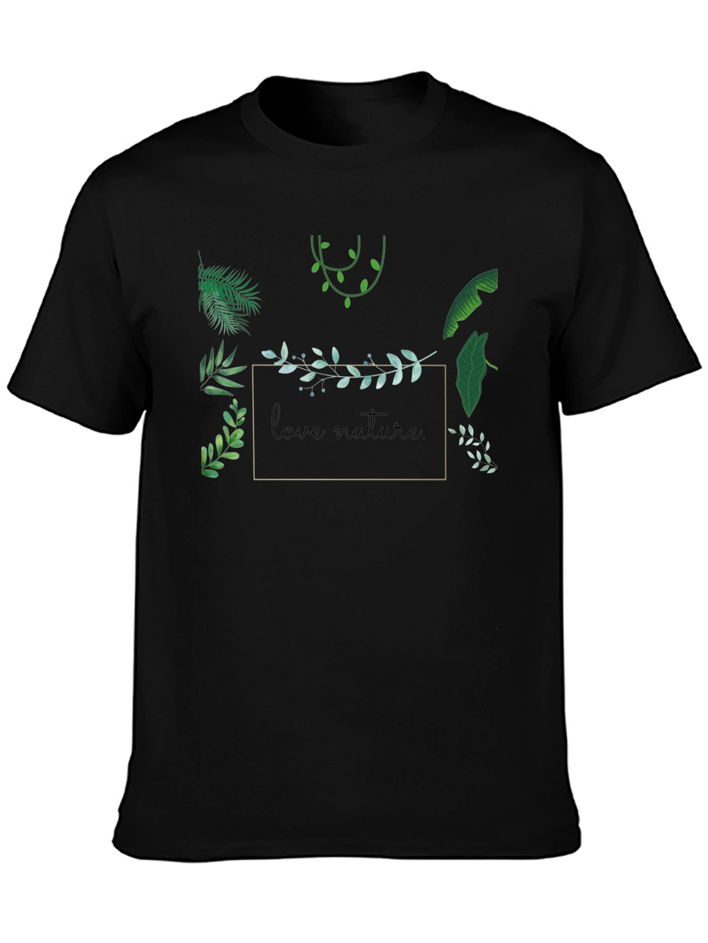 Nature Lover Graphic T-Shirt - Black