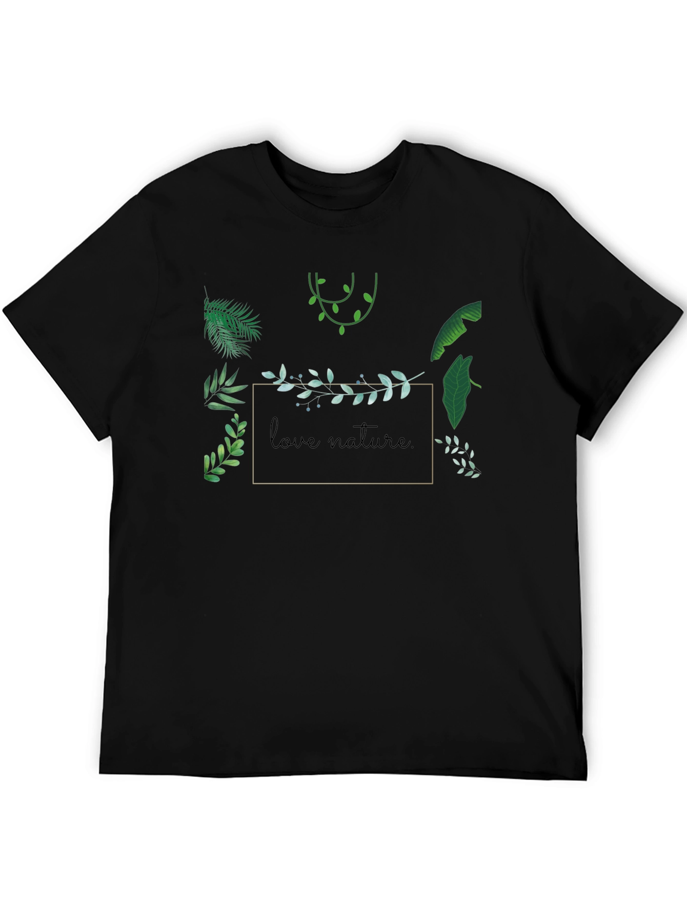 Nature Lover Graphic T-Shirt - Black