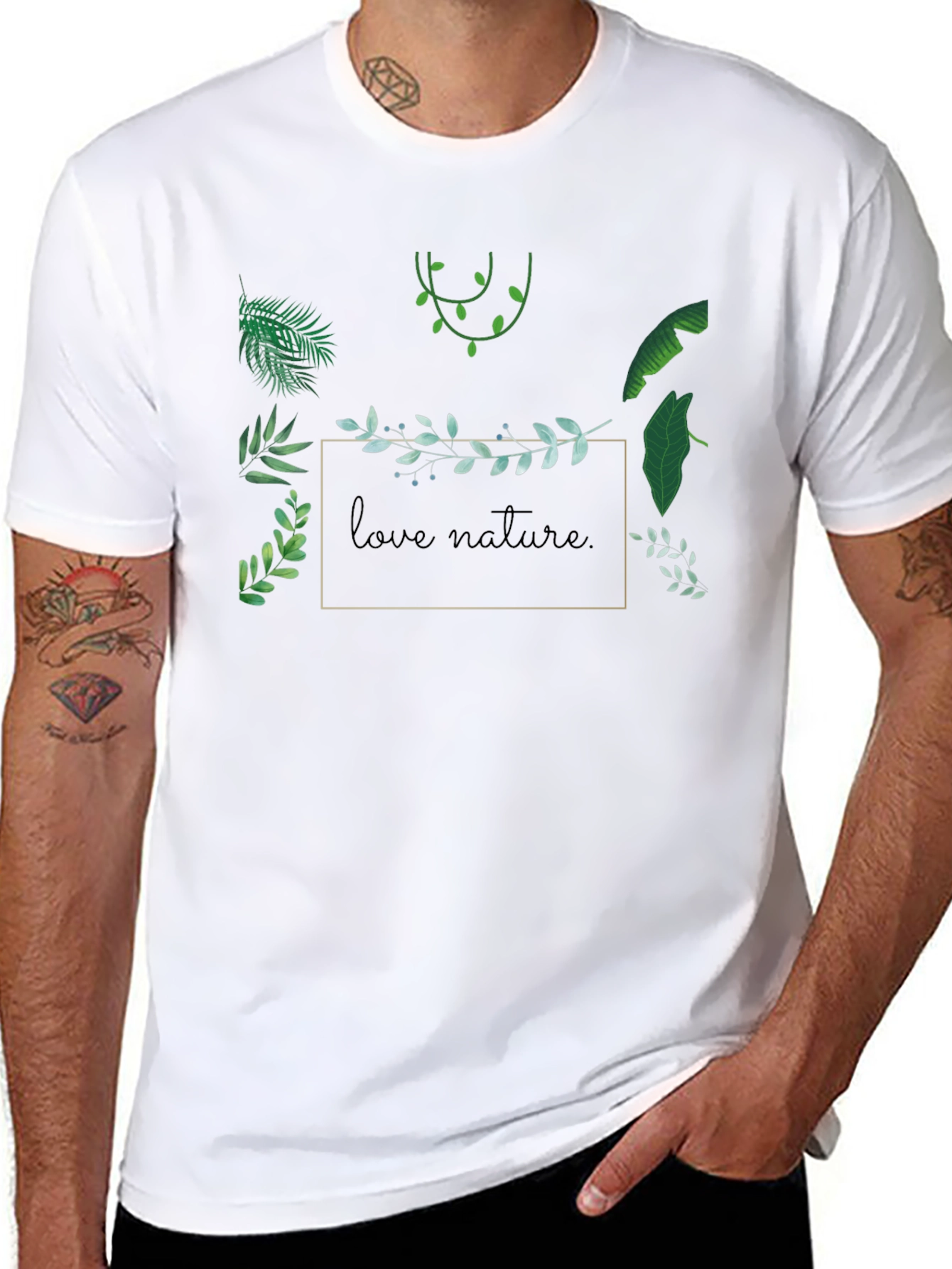 Nature Lover Graphic T-Shirt - Black
