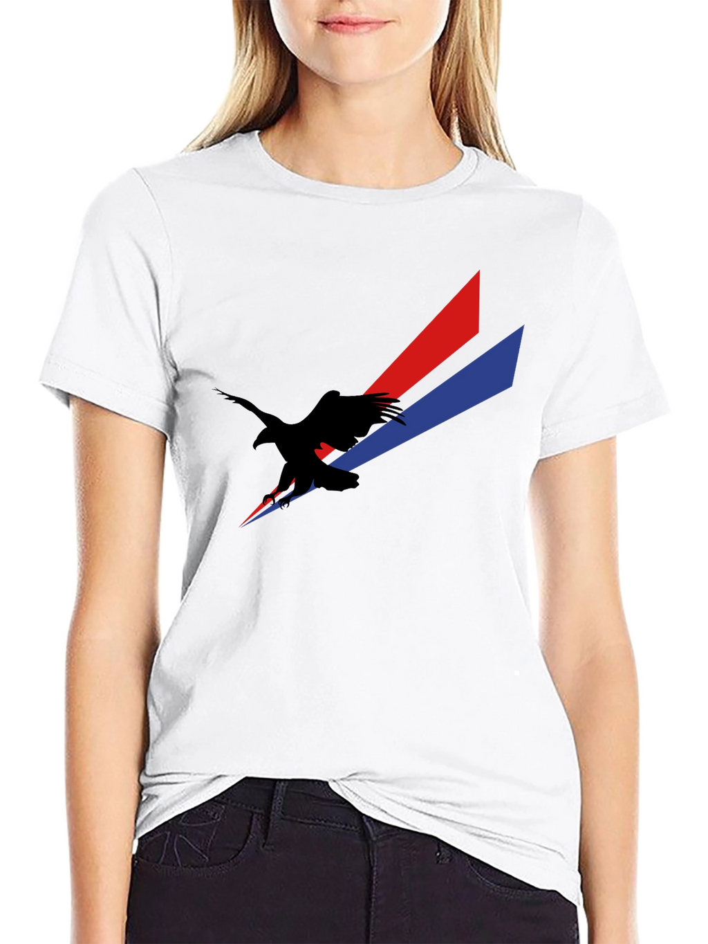 Eagle Graphic Black T-Shirt - Patriotic Style