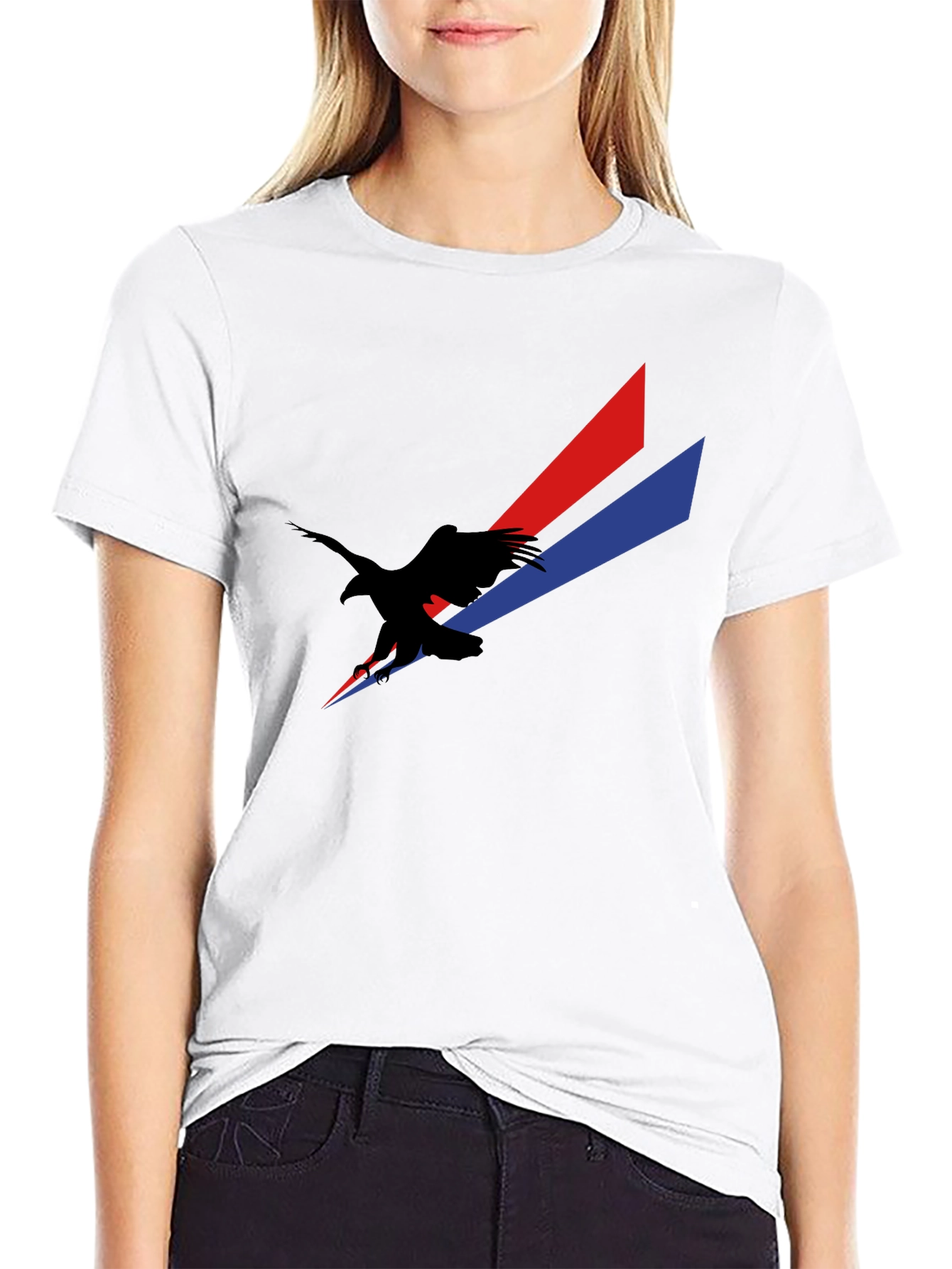 Eagle Graphic Black T-Shirt - Patriotic Style