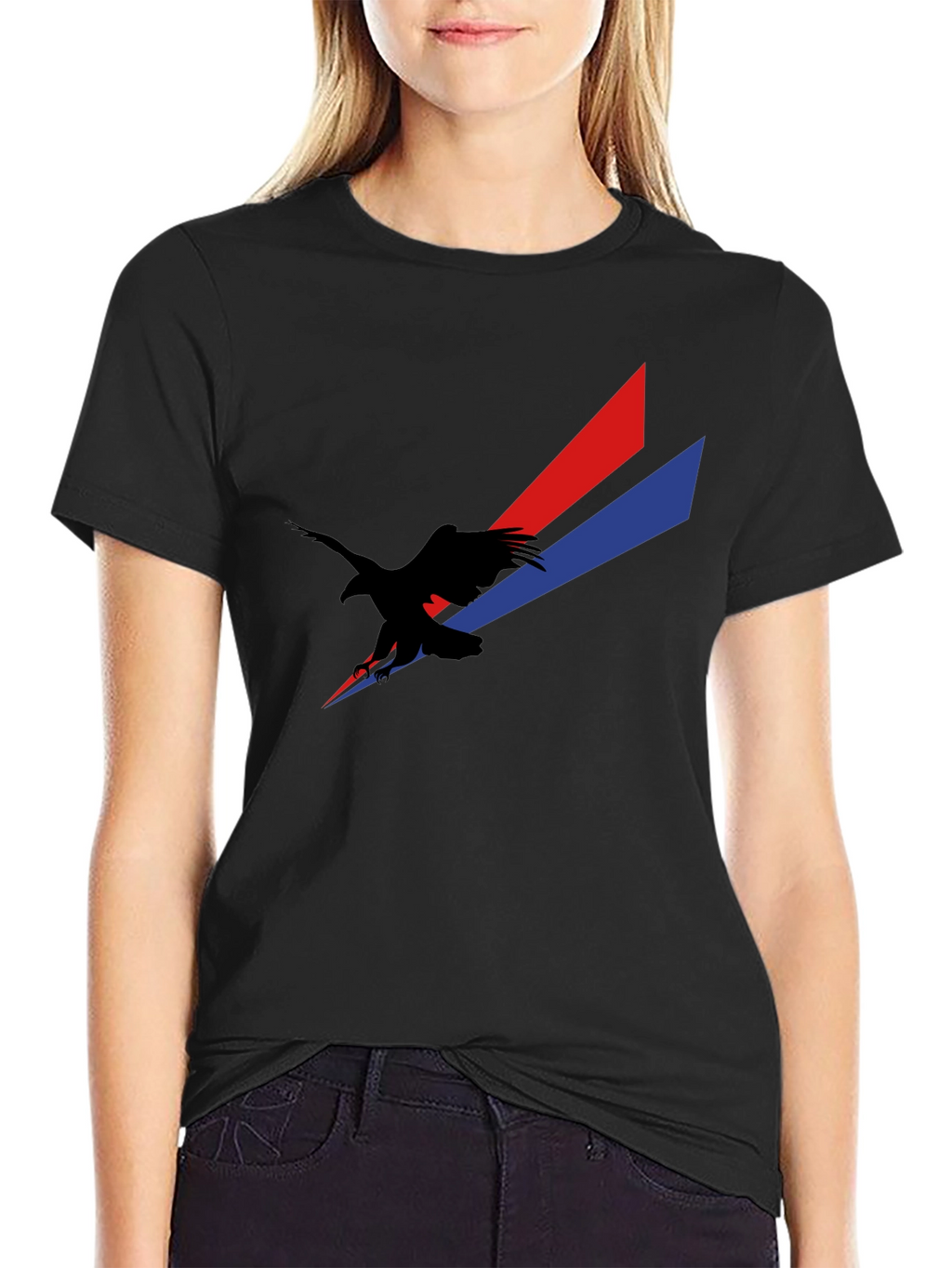 Eagle Graphic Black T-Shirt - Patriotic Style