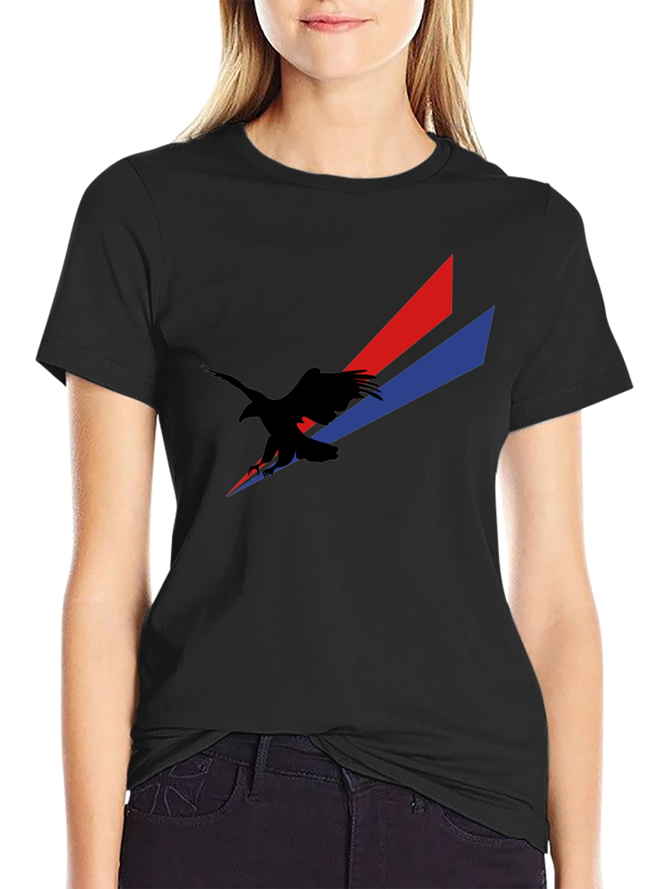Eagle Graphic Black T-Shirt - Patriotic Style