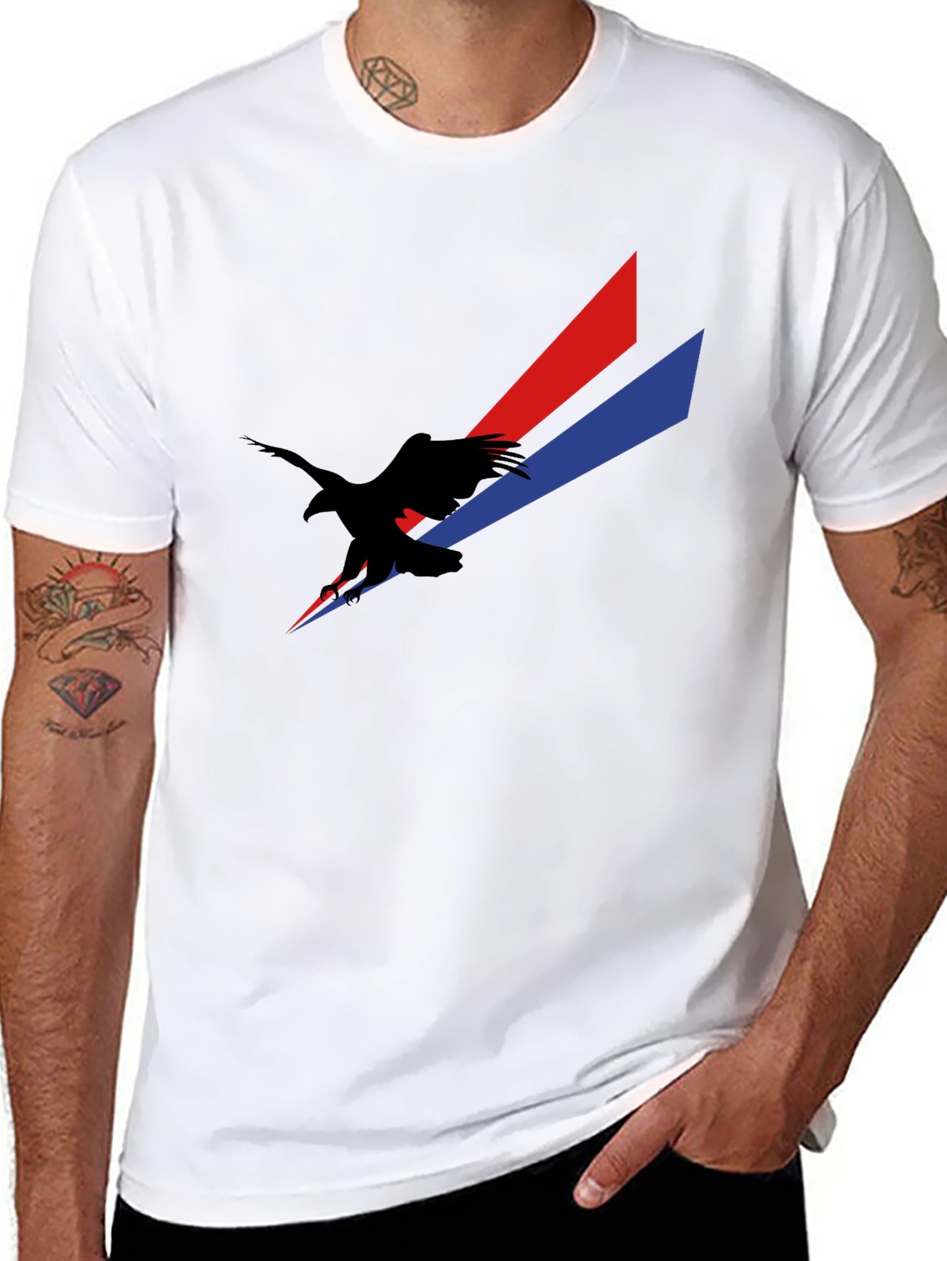 Eagle Graphic Black T-Shirt - Patriotic Style