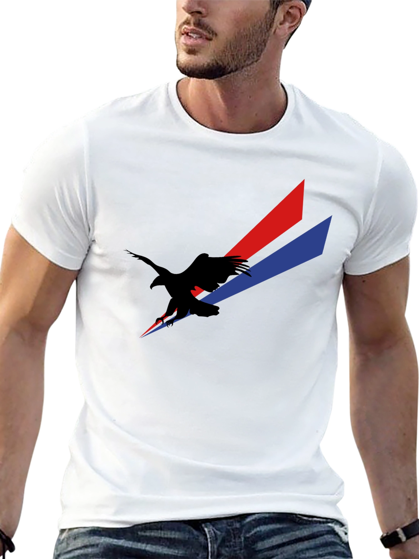 Eagle Graphic Black T-Shirt - Patriotic Style