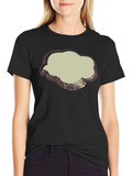 Black T-Shirt with Cloud Graphic