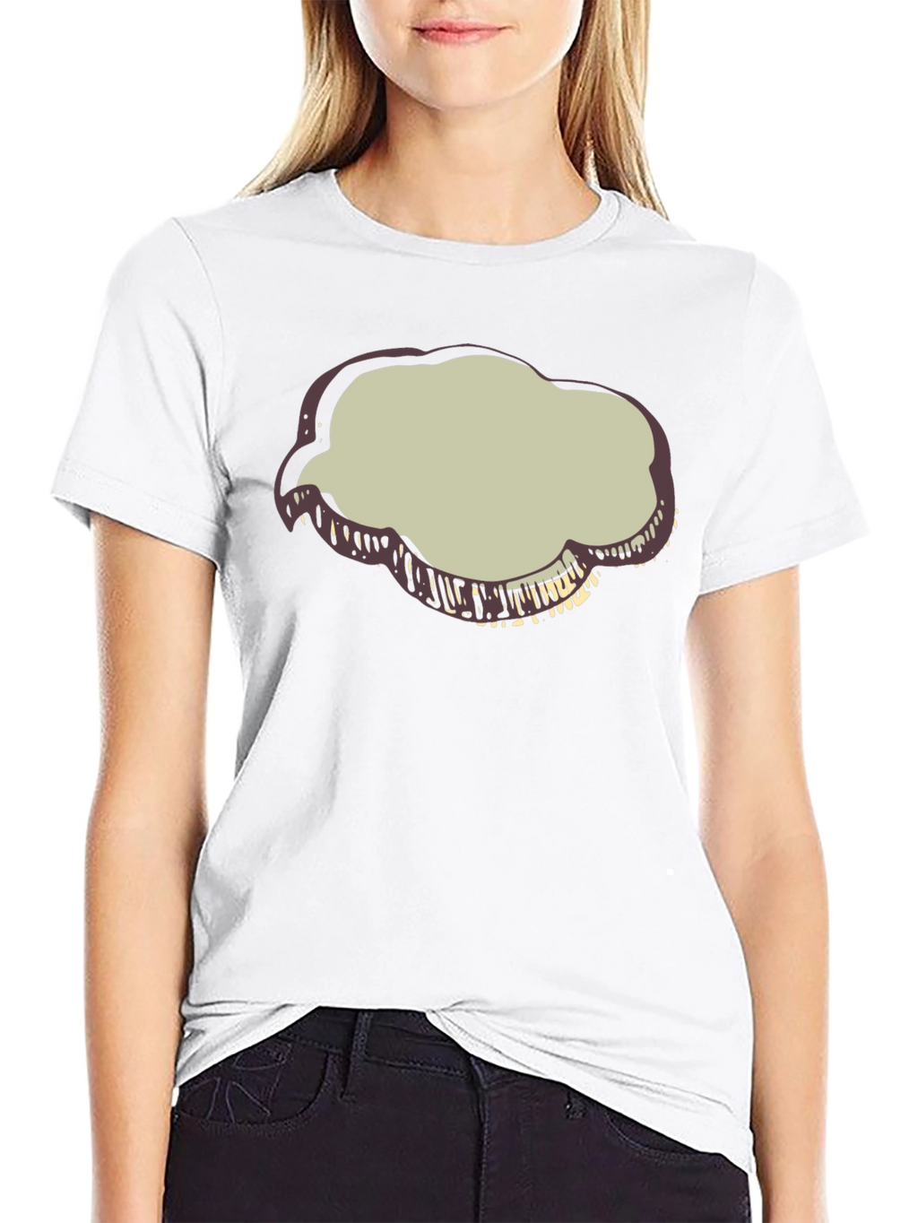Black T-Shirt with Cloud Graphic