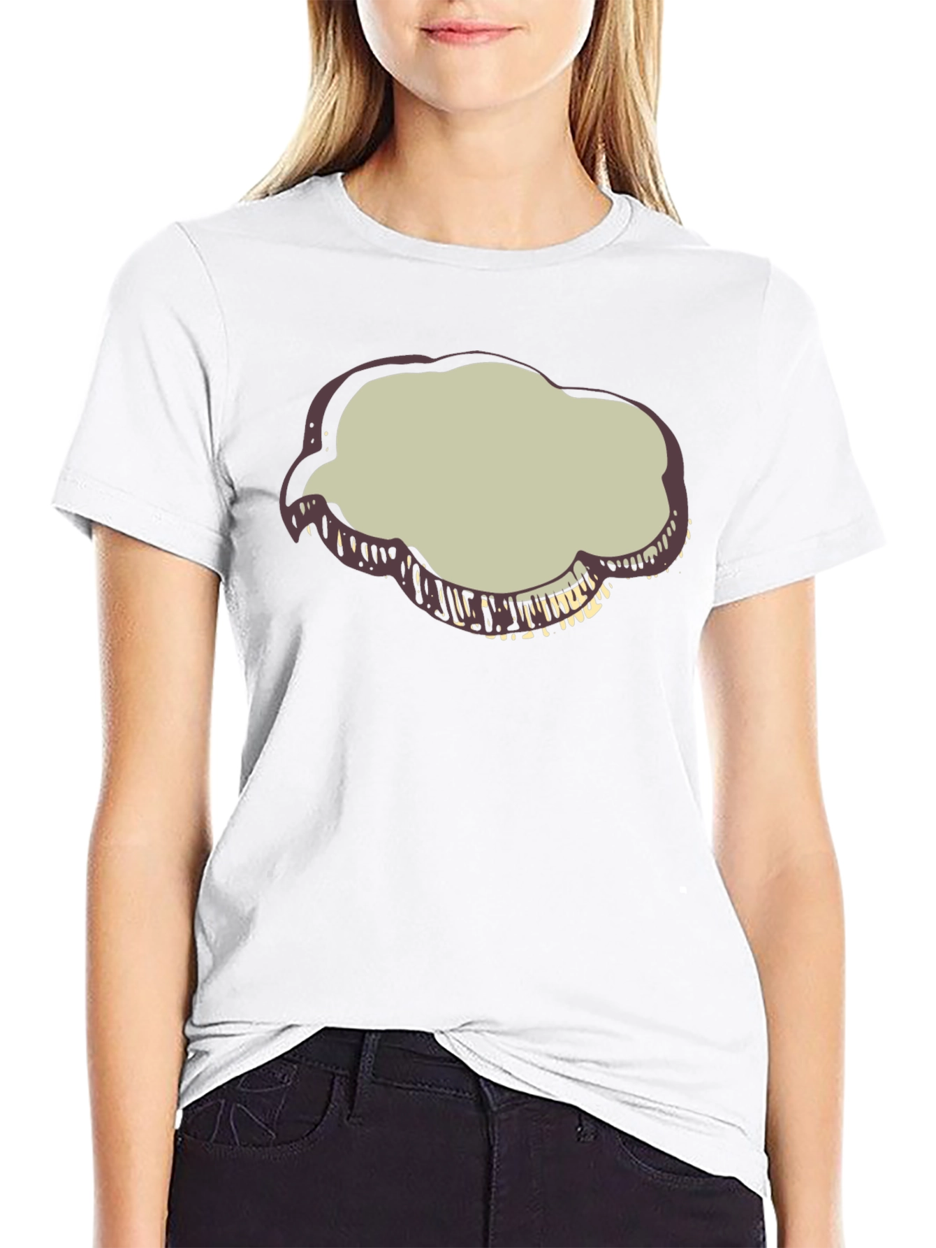 Black T-Shirt with Cloud Graphic