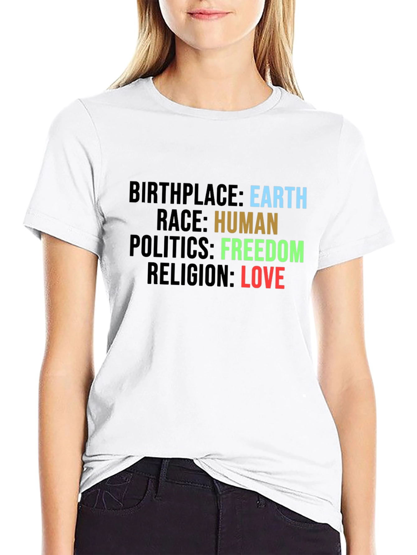 Earth Human Freedom Love T-Shirt