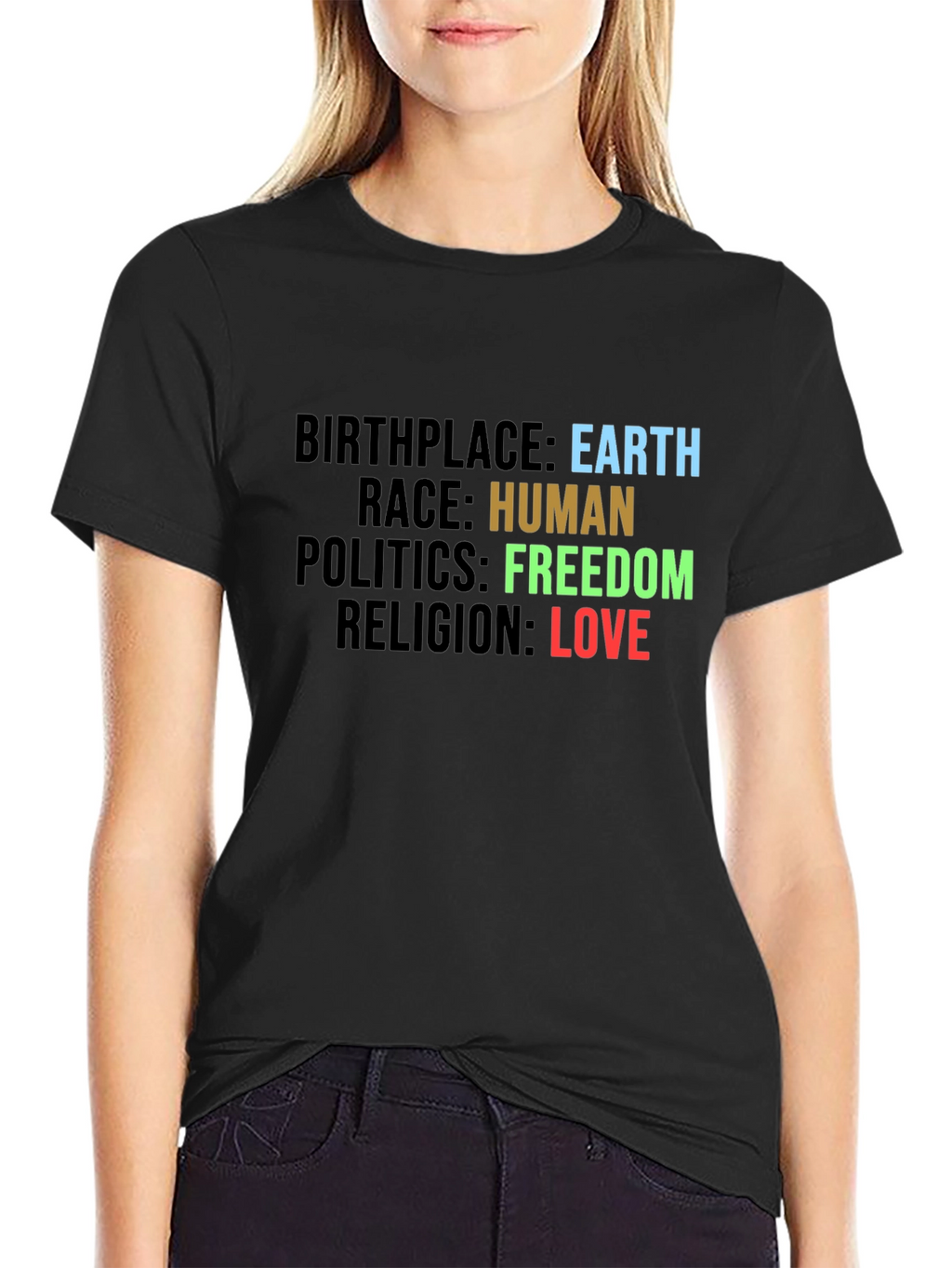 Earth Human Freedom Love T-Shirt