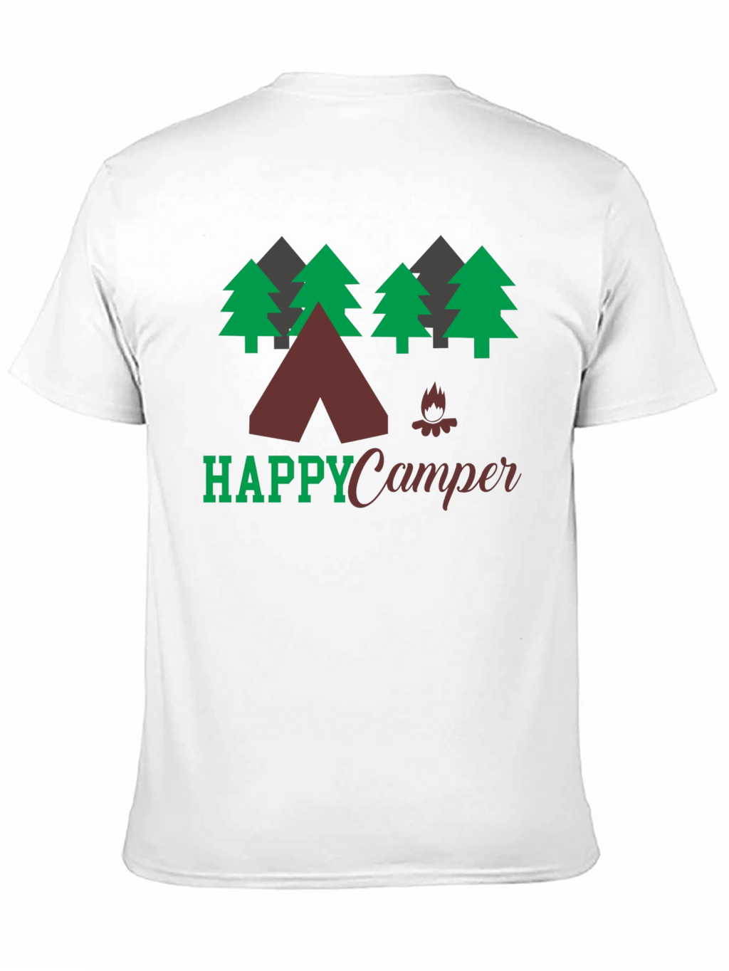 Happy Camper Graphic Tee Camping Nature Shirt