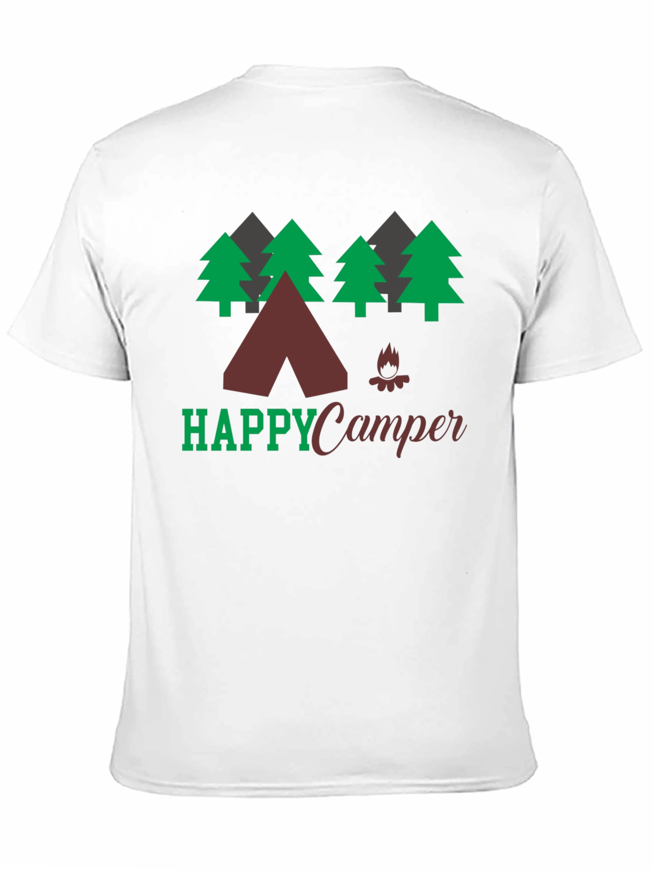 Happy Camper Graphic Tee Camping Nature Shirt