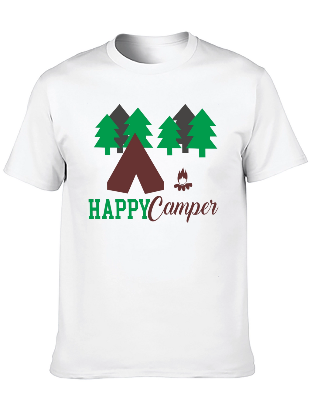 Happy Camper Graphic Tee Camping Nature Shirt