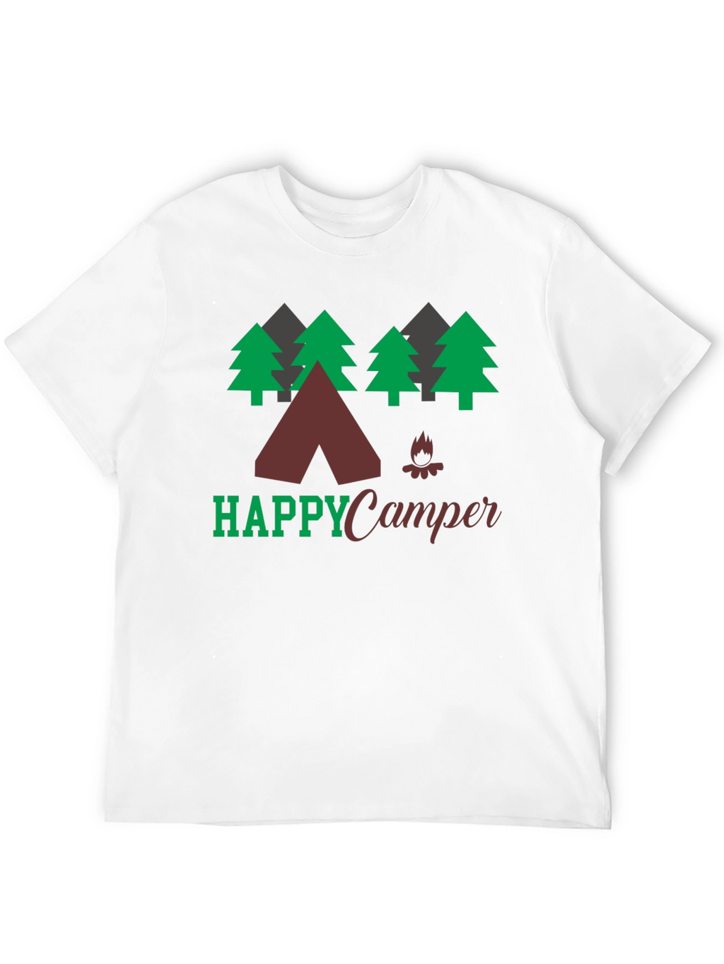 Happy Camper Graphic Tee Camping Nature Shirt
