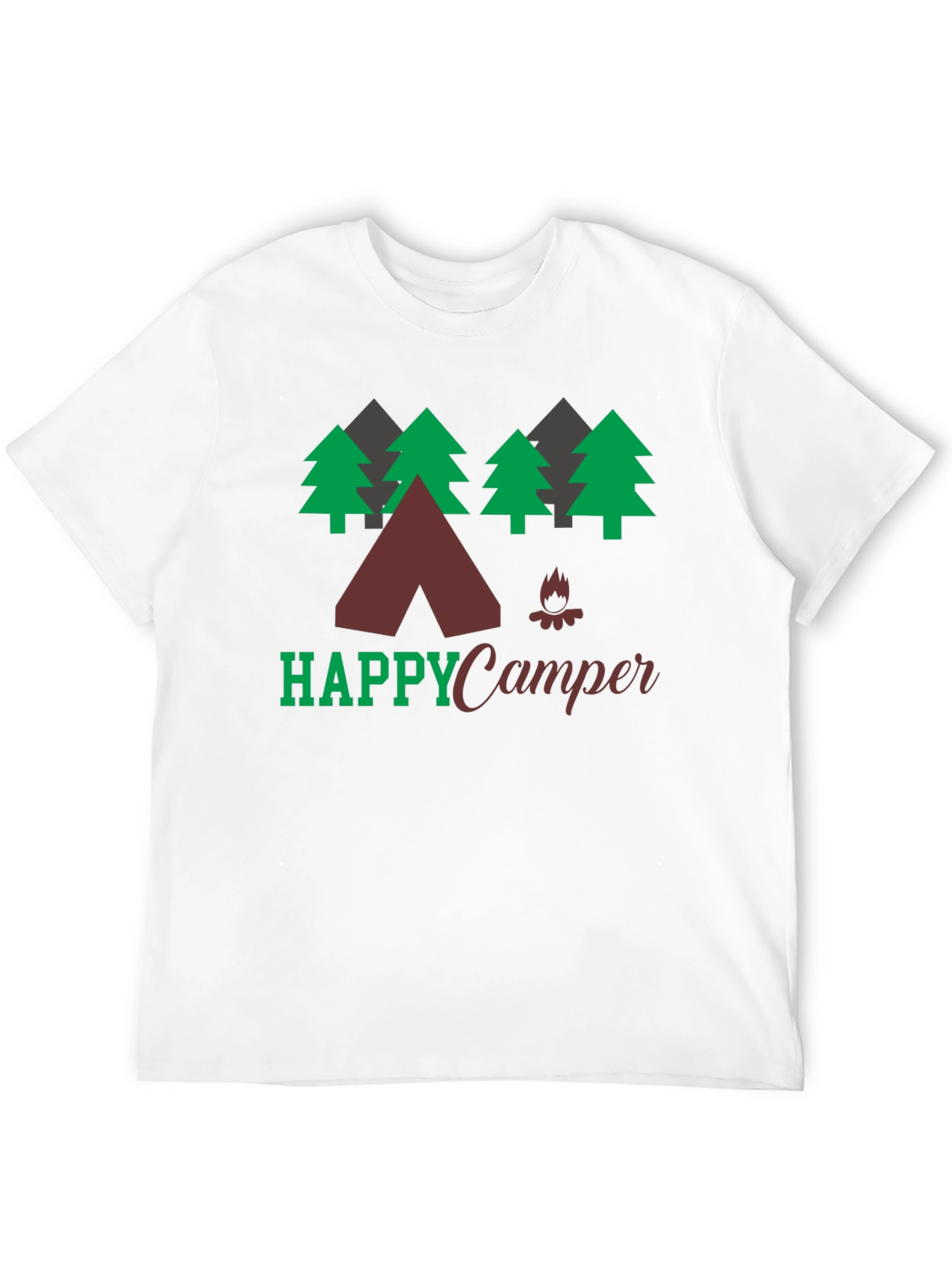 Happy Camper Graphic Tee Camping Nature Shirt