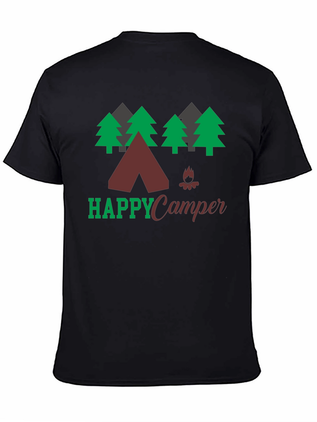 Happy Camper Graphic Tee Camping Nature Shirt