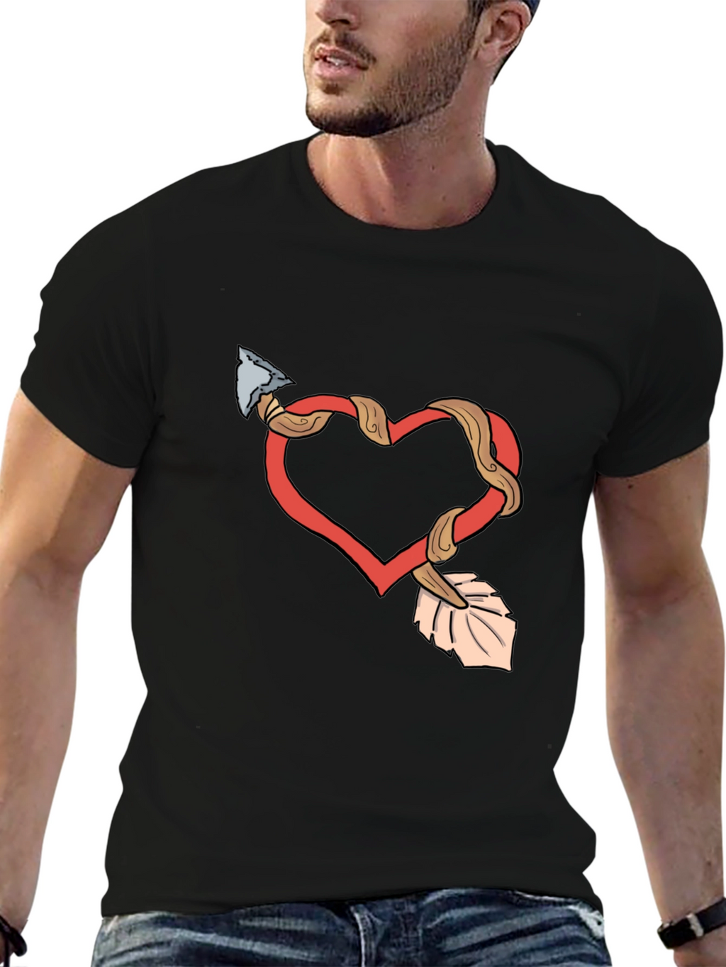 Heart Arrow Graphic Tee - Valentines Day