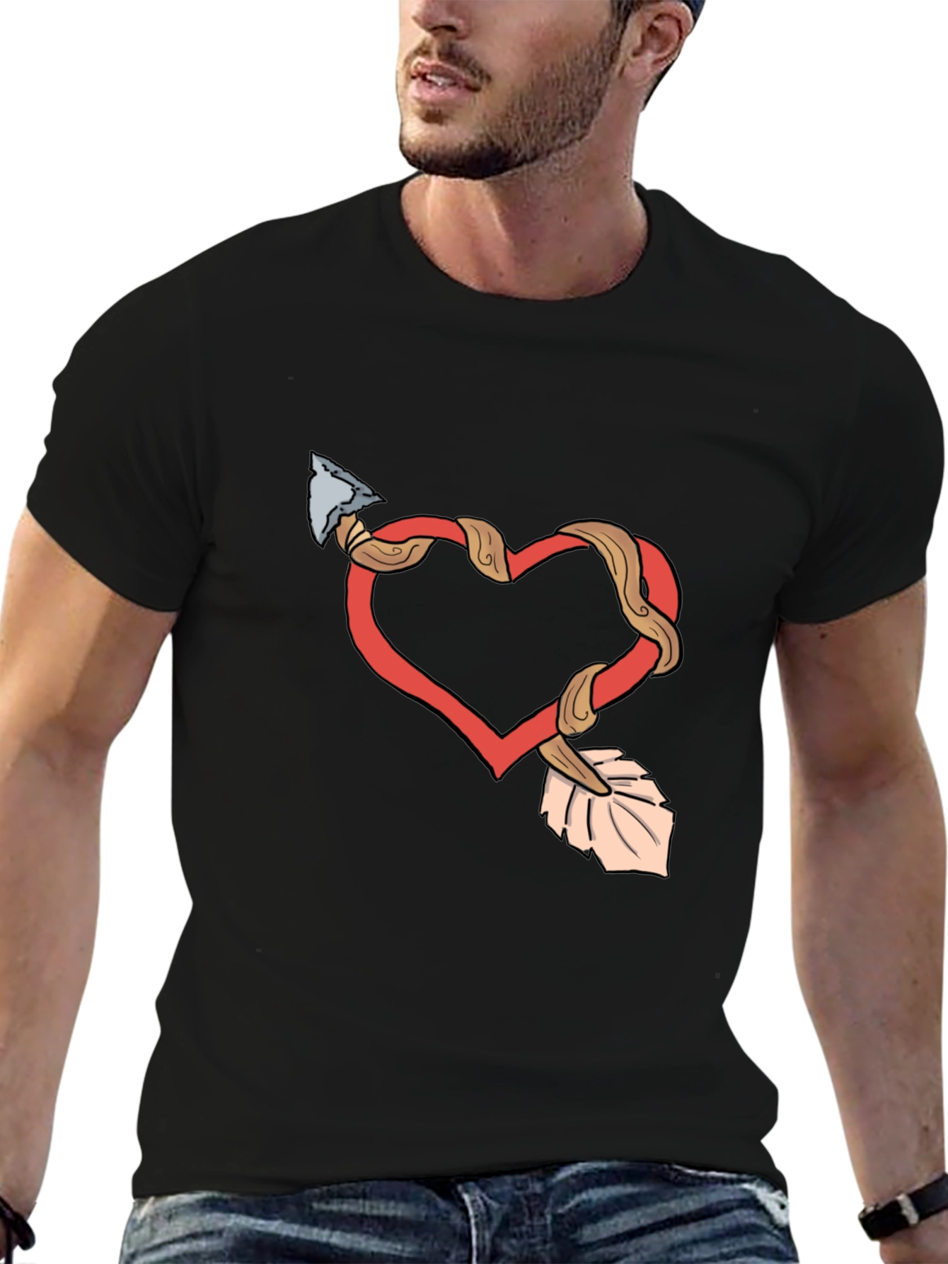Heart Arrow Graphic Tee - Valentines Day