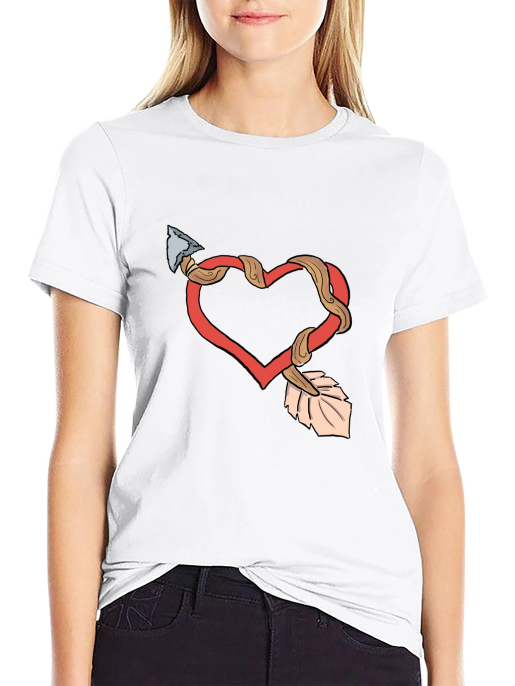 Heart Arrow Graphic Tee - Valentines Day
