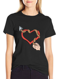 Heart Arrow Graphic Tee - Valentines Day