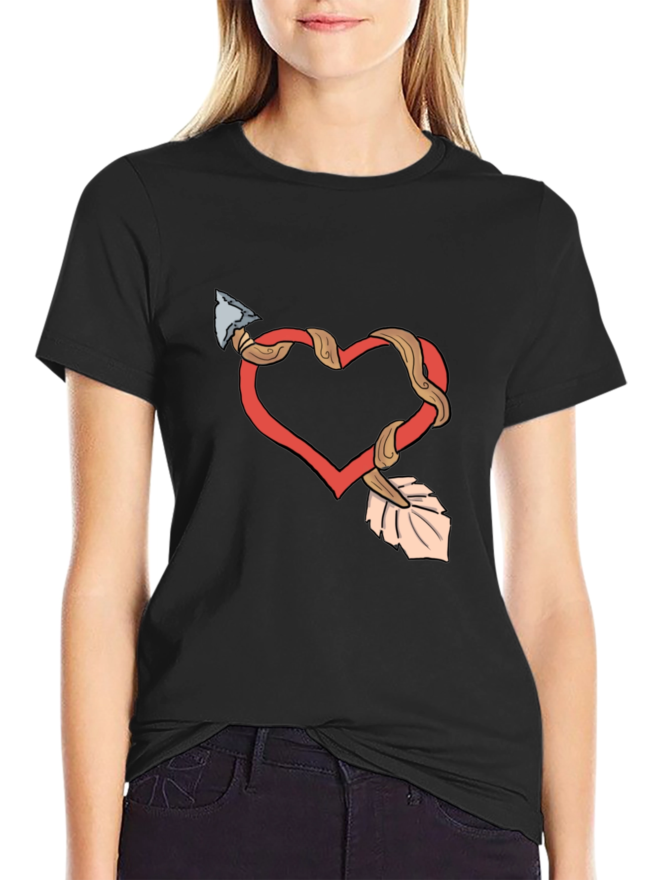 Heart Arrow Graphic Tee - Valentines Day