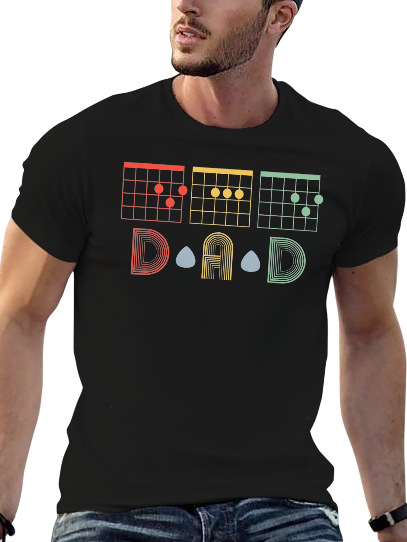 DAD Guitar Chords Graphic T-Shirt - Musician Gift