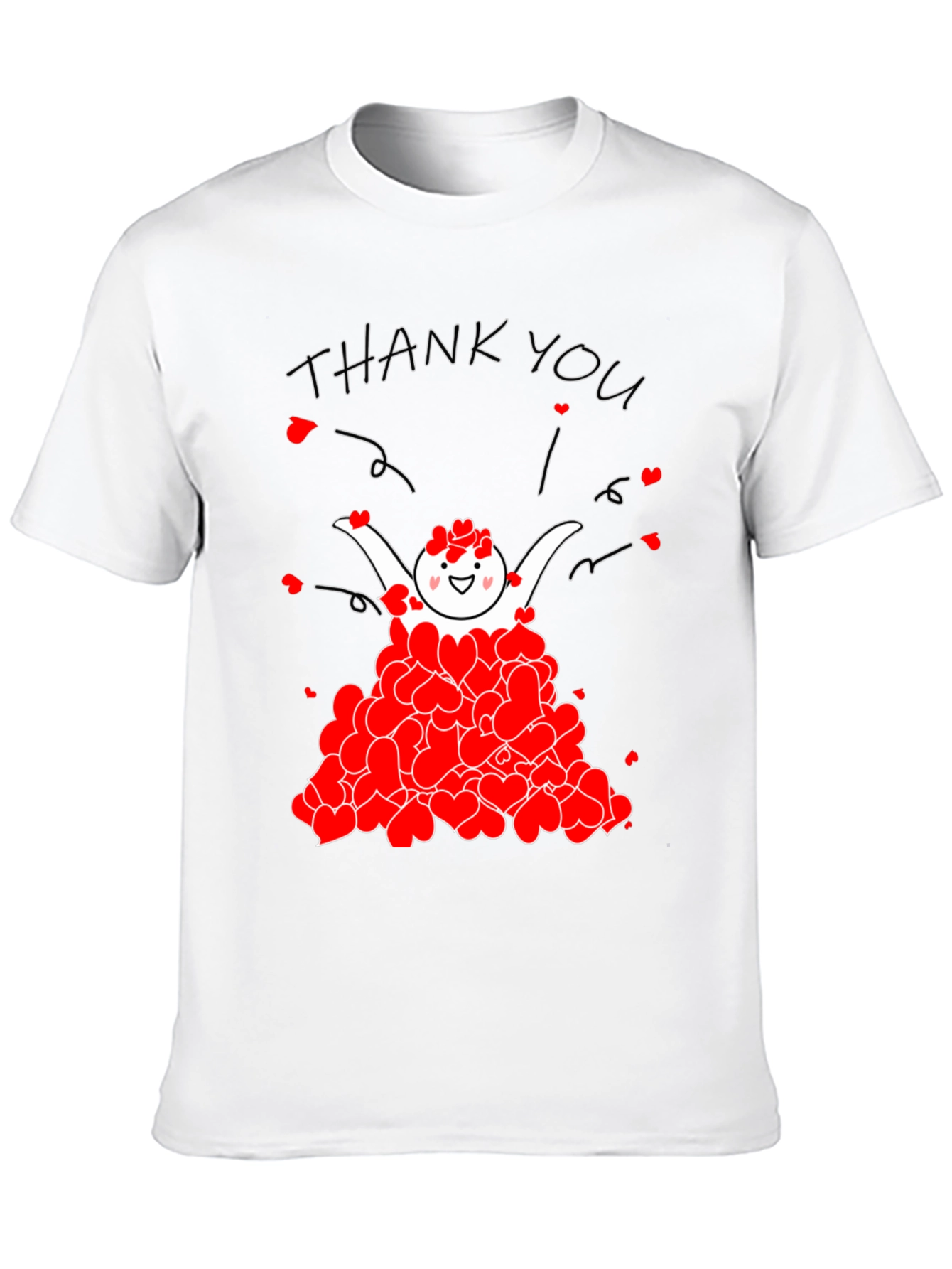Heartfelt Thanks Graphic T-Shirt - Express Gratitude