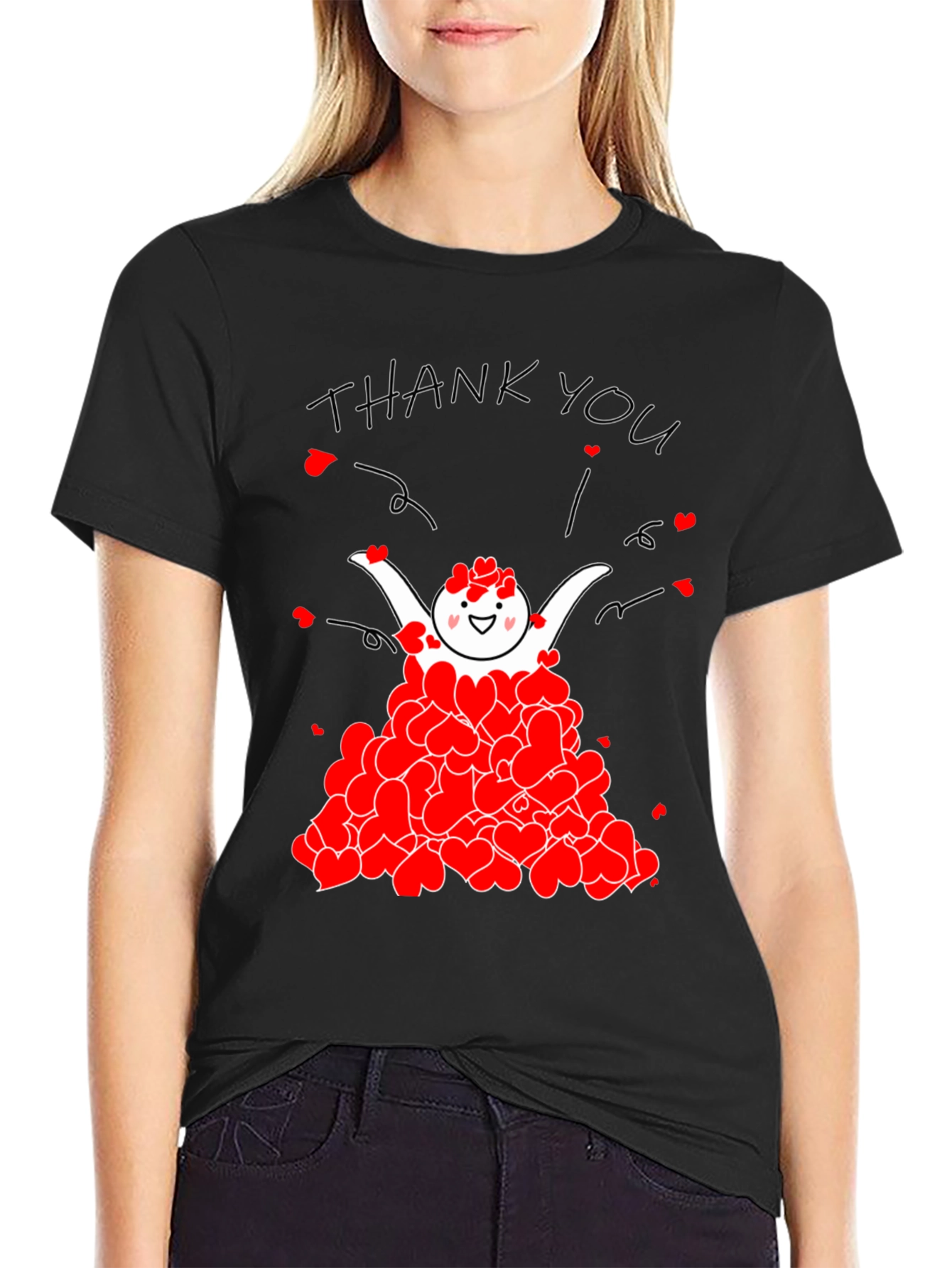 Heartfelt Thanks Graphic T-Shirt - Express Gratitude