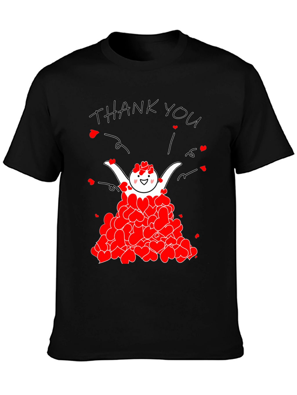 Heartfelt Thanks Graphic T-Shirt - Express Gratitude