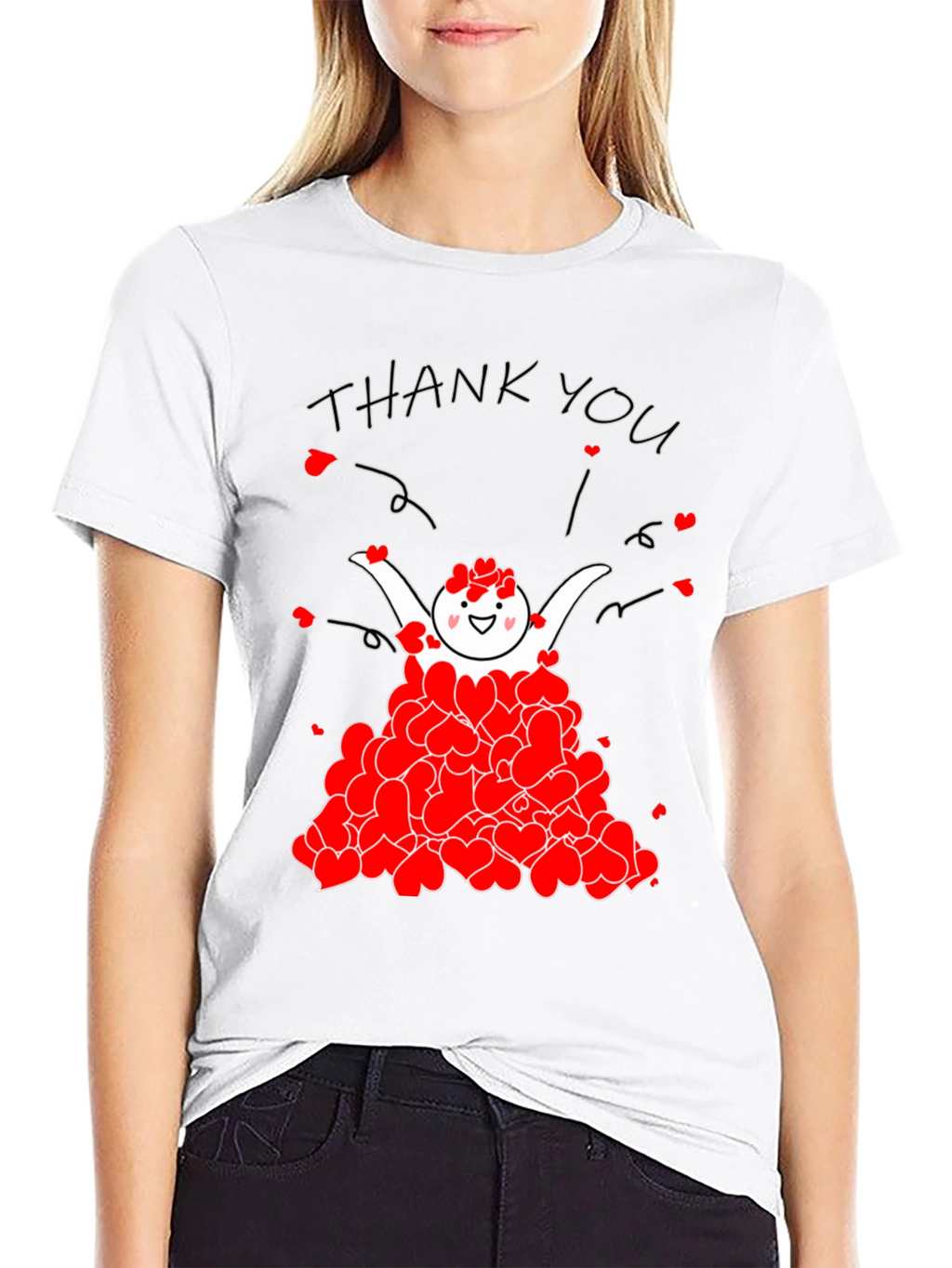 Heartfelt Thanks Graphic T-Shirt - Express Gratitude