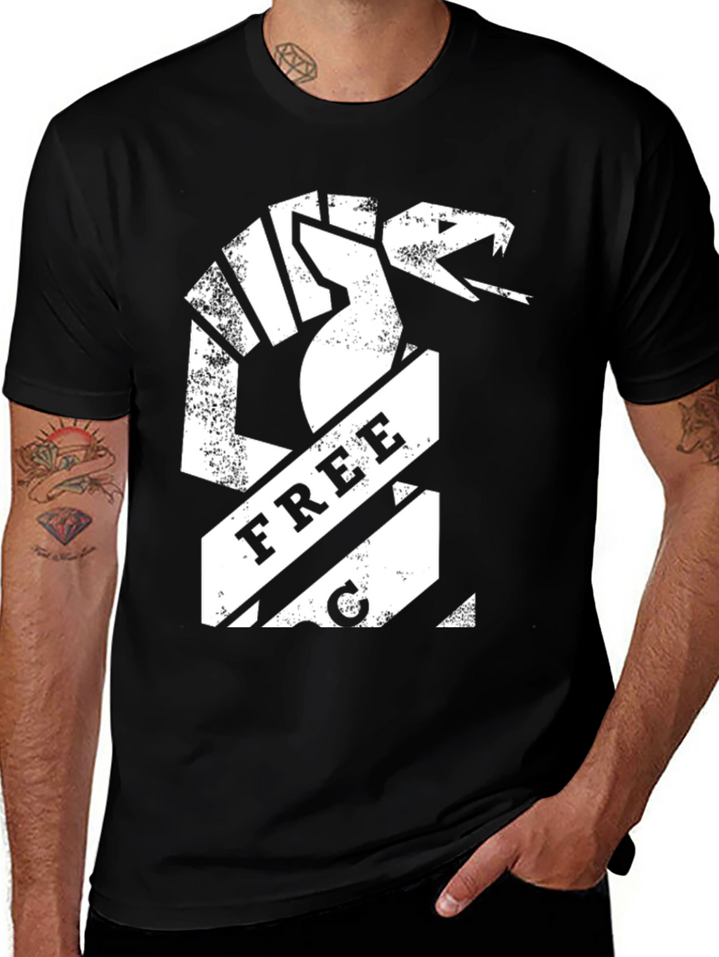 Free Cobra T-Shirt - Black Cotton Tee