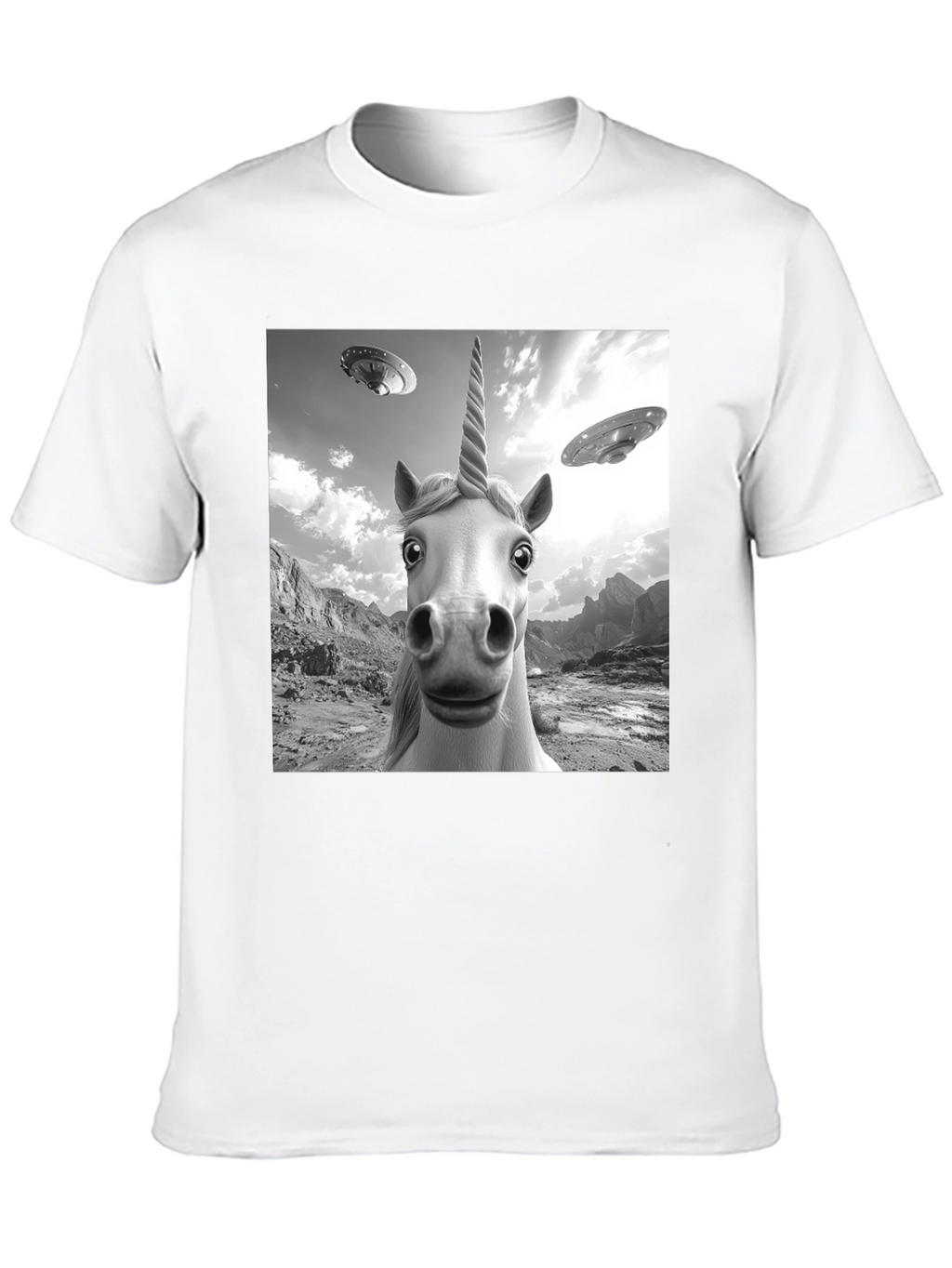 Unicorn UFO Black T-Shirt