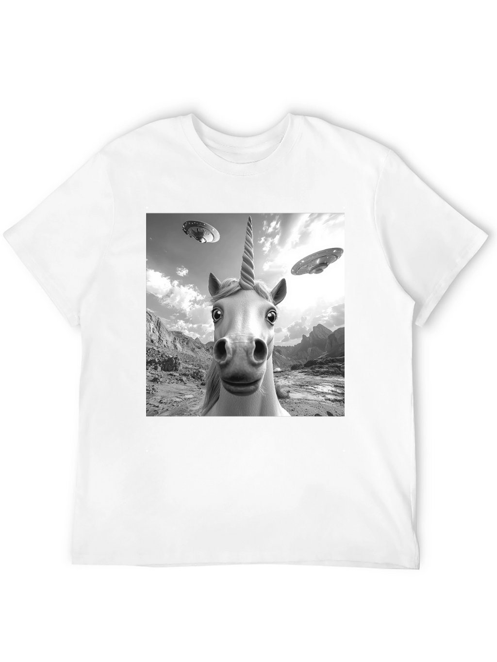 Unicorn UFO Black T-Shirt