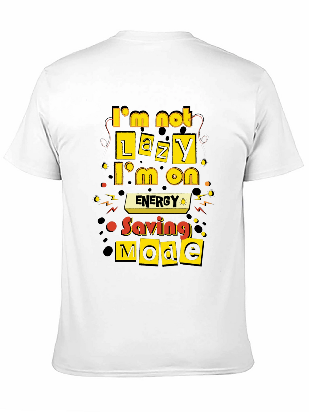 Funny Energy Saving Mode Black T-Shirt