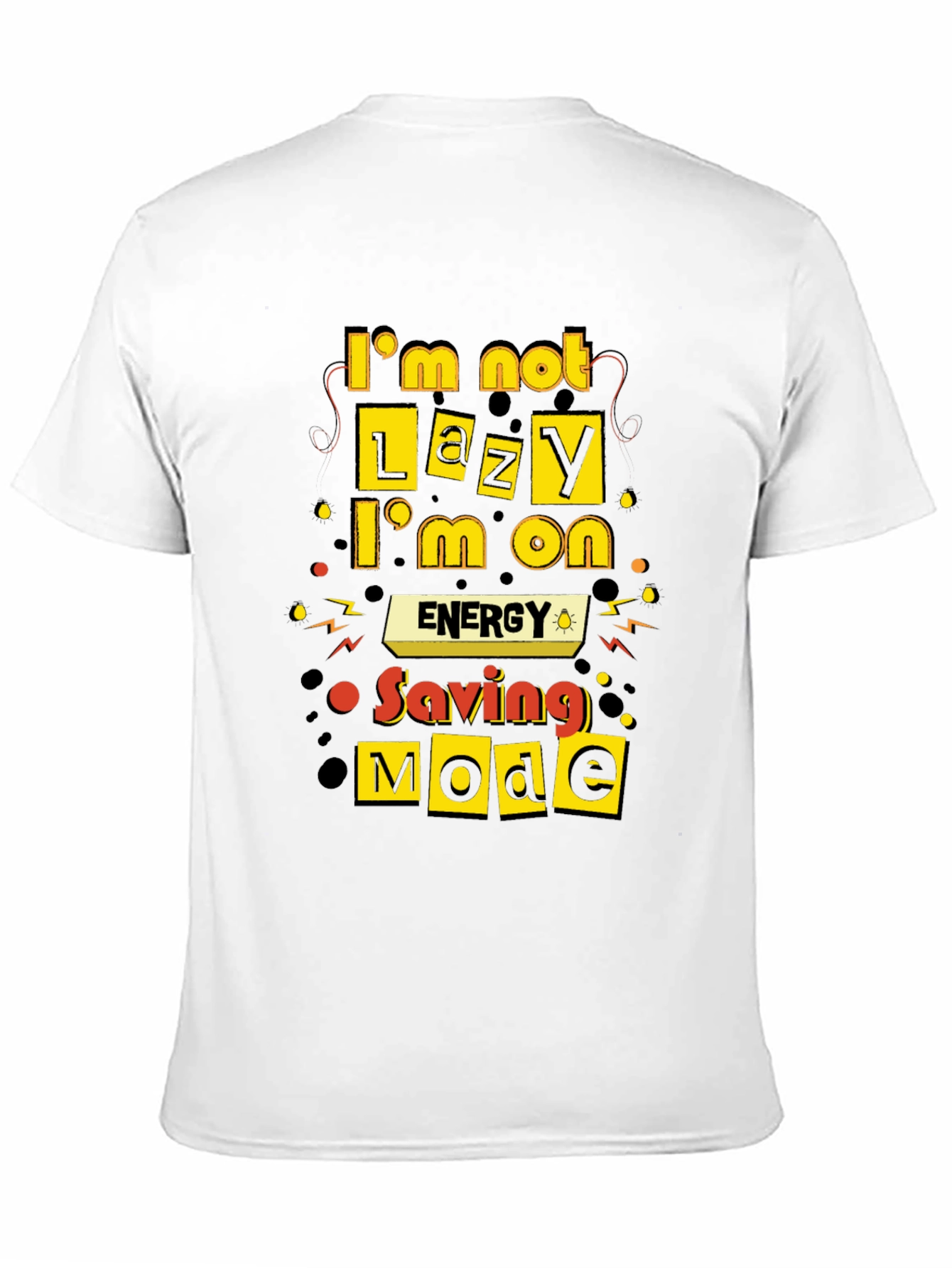 Funny Energy Saving Mode Black T-Shirt