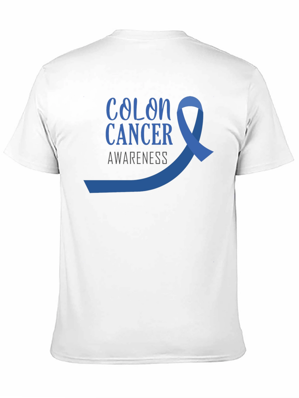 Colon Cancer Awareness T-Shirt - Blue Ribbon Design
