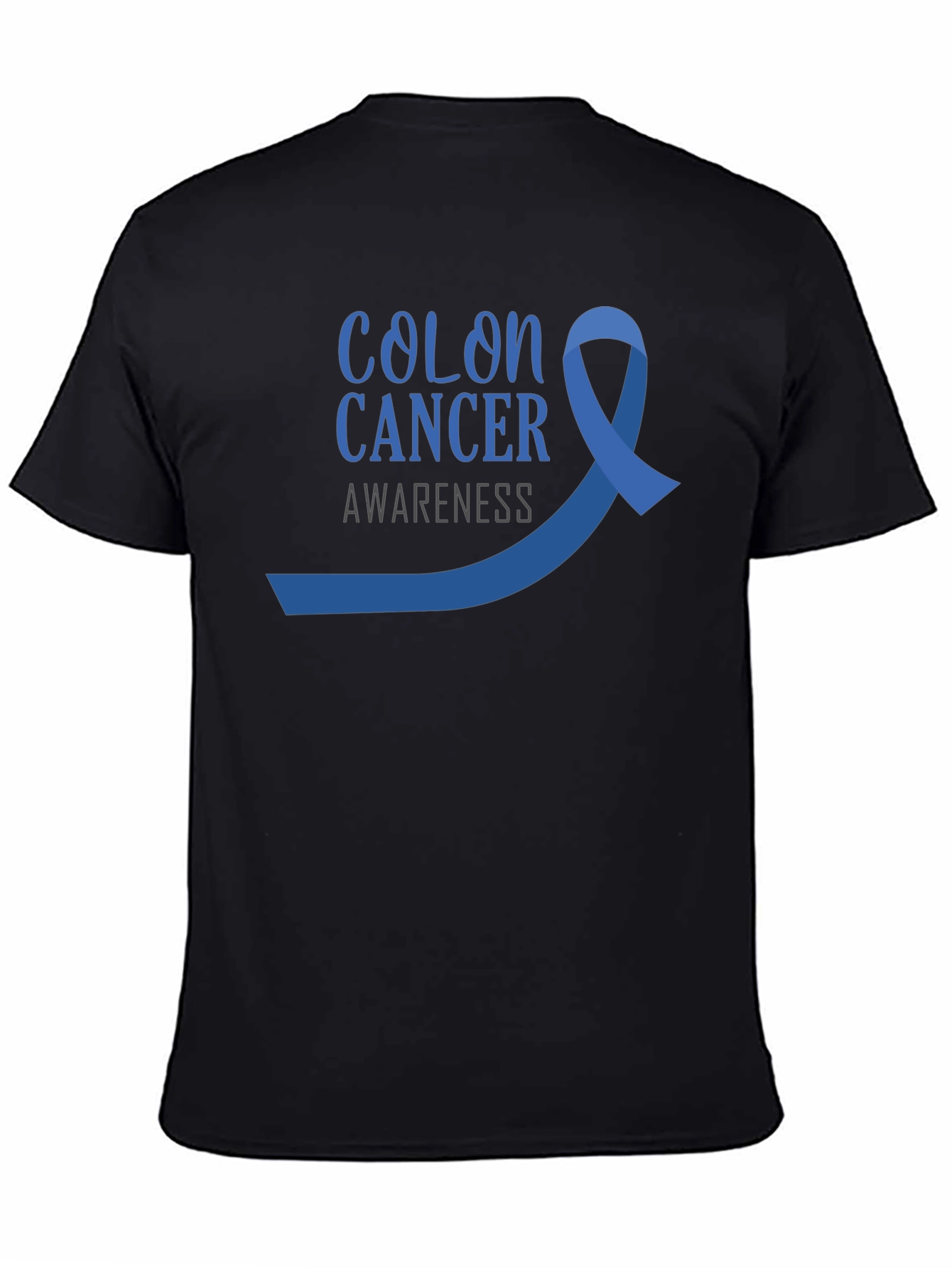 Colon Cancer Awareness T-Shirt - Blue Ribbon Design
