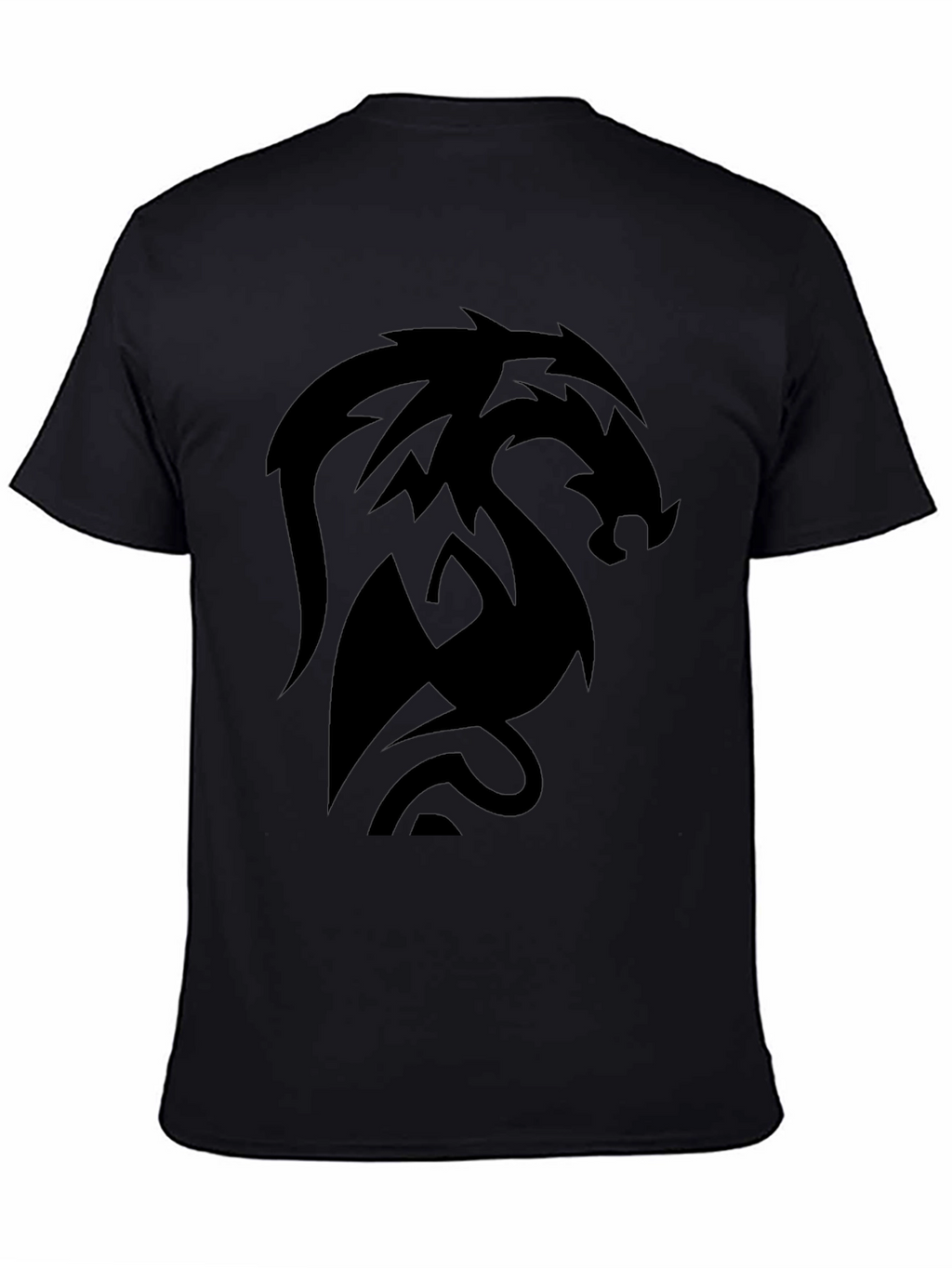 Dragon Emblem Black Tee - Modern Style