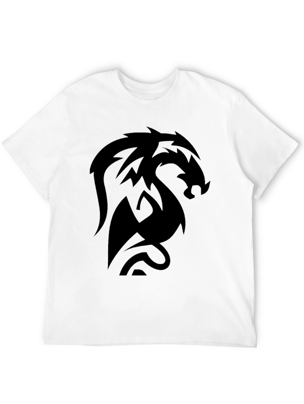 Dragon Emblem Black Tee - Modern Style