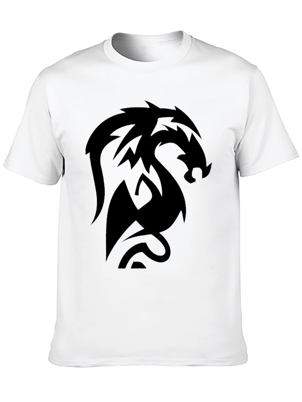Dragon Emblem Black Tee - Modern Style