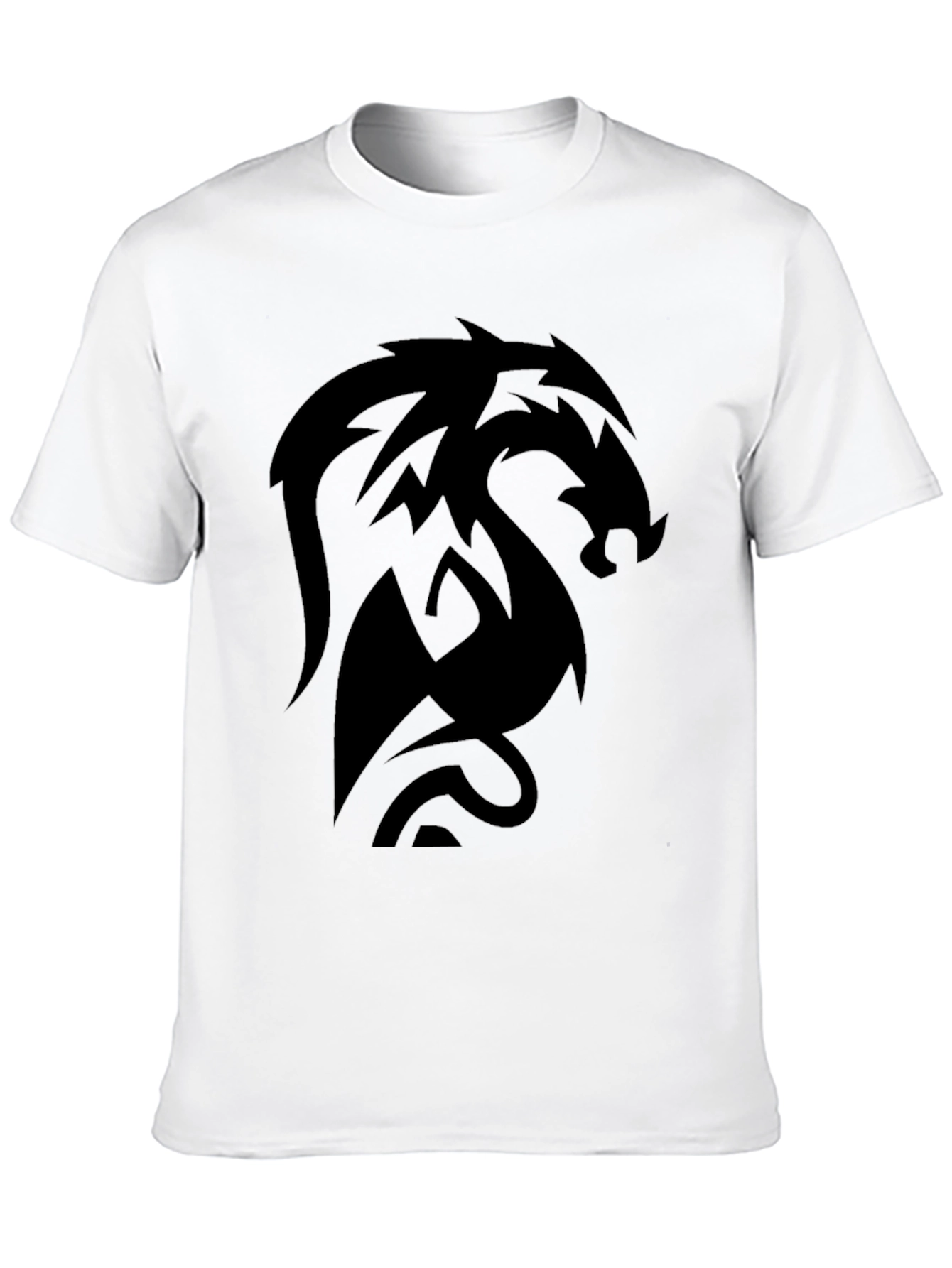 Dragon Emblem Black Tee - Modern Style