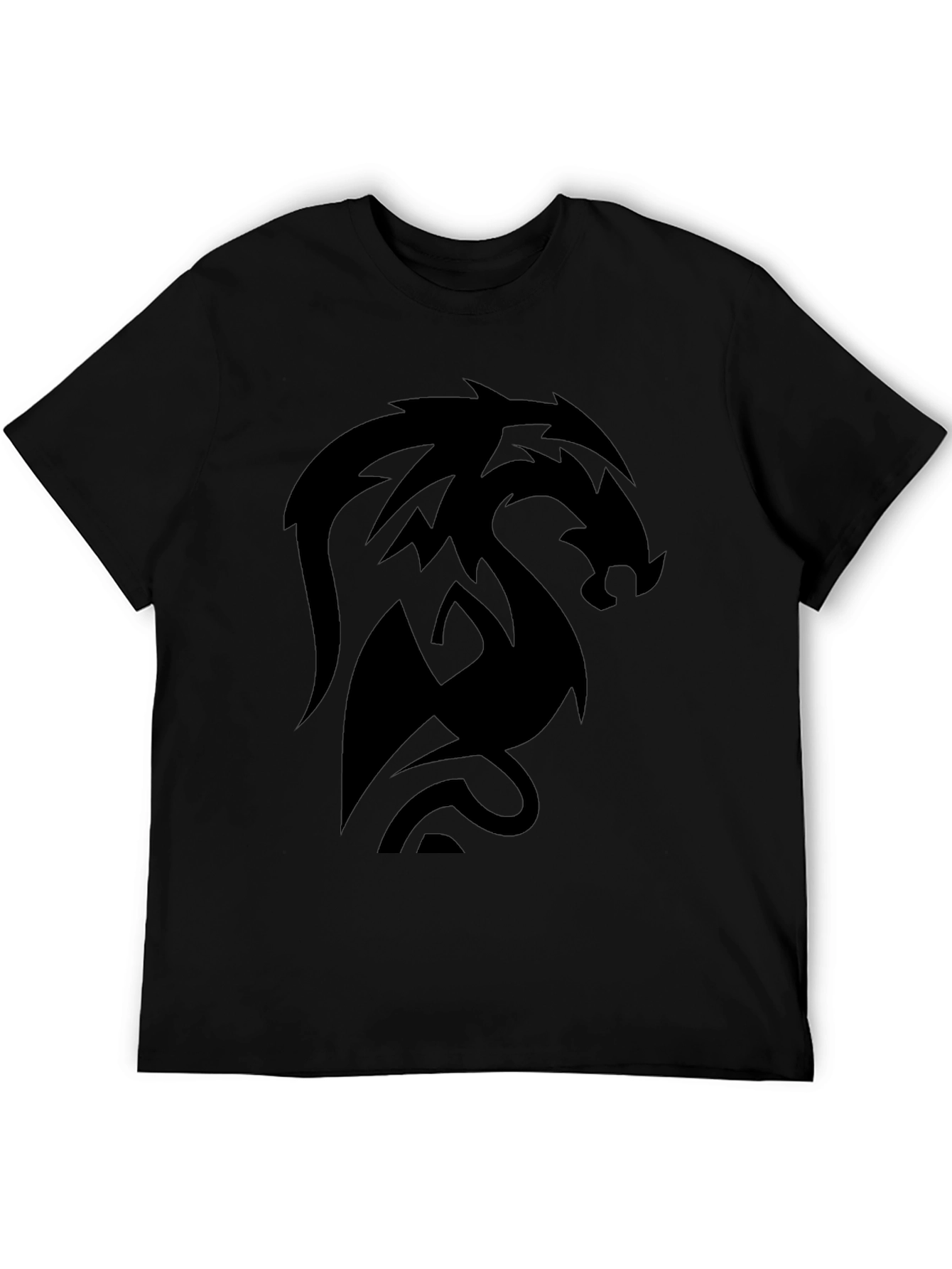Dragon Emblem Black Tee - Modern Style