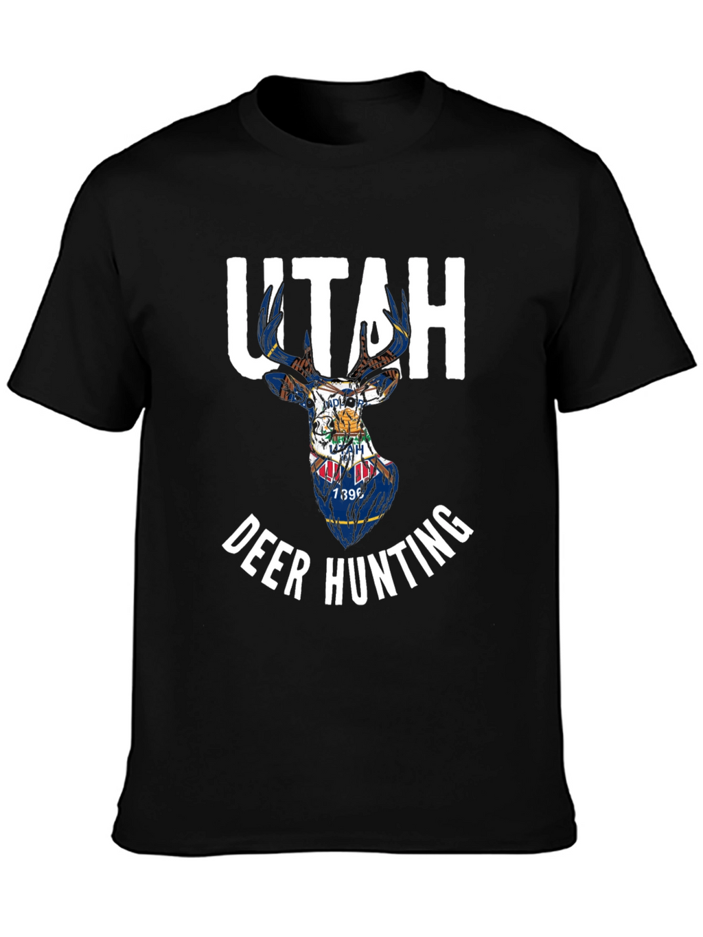 Utah Deer Hunting State Flag T-Shirt