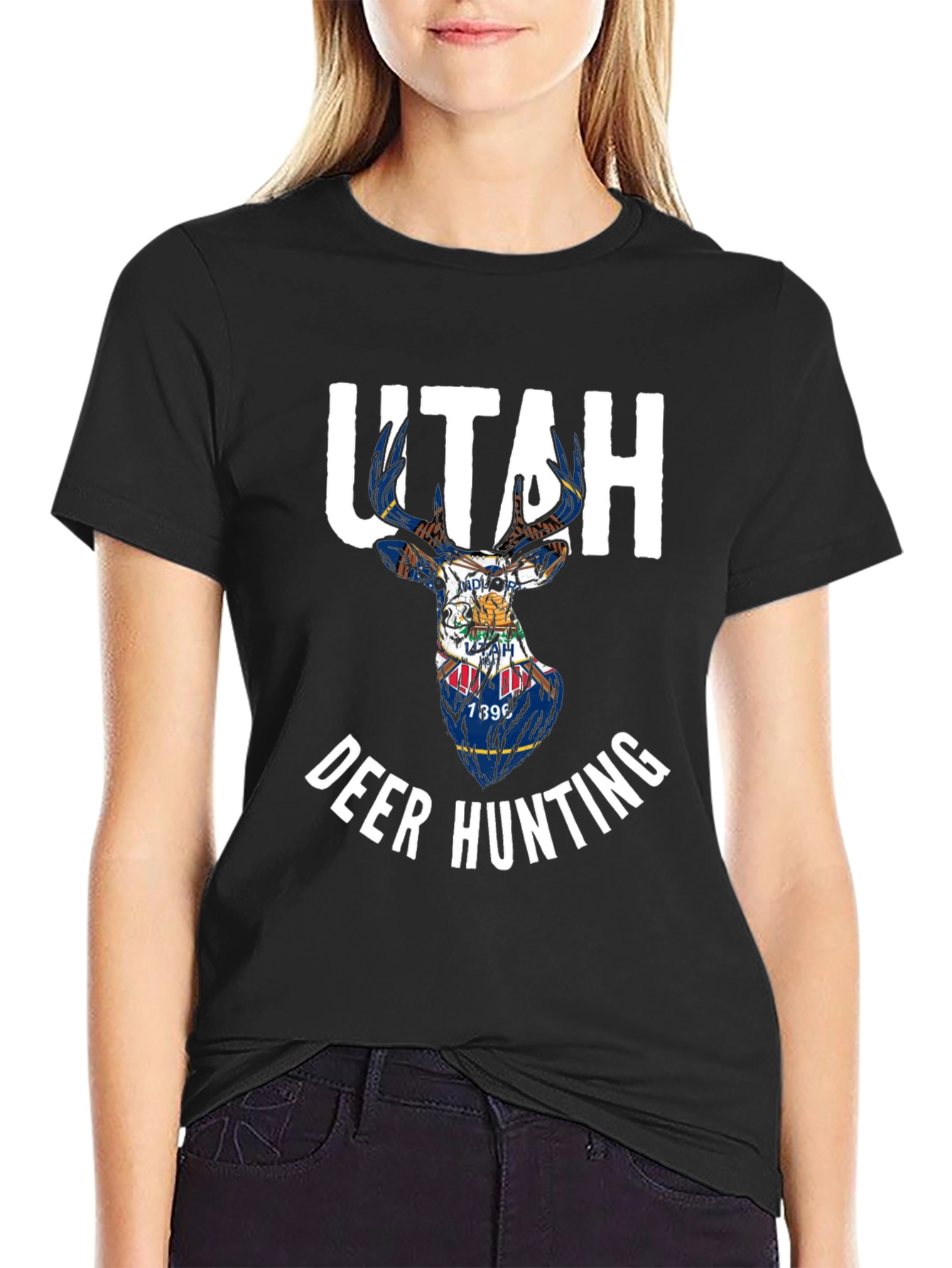 Utah Deer Hunting State Flag T-Shirt
