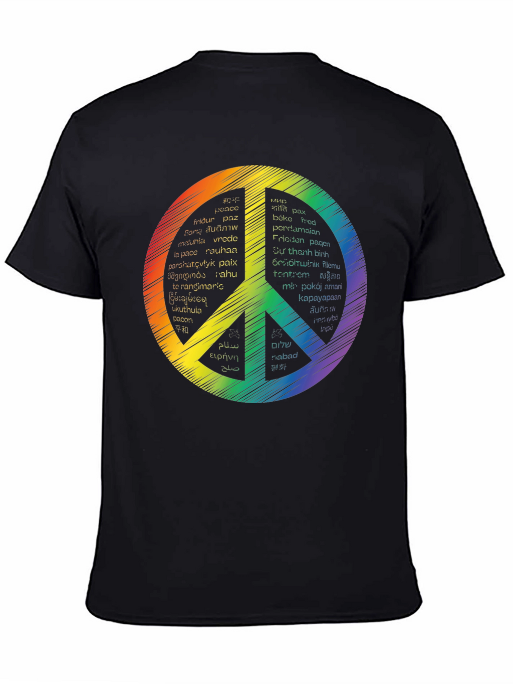 Peace Sign T-Shirt - Languages of Peace