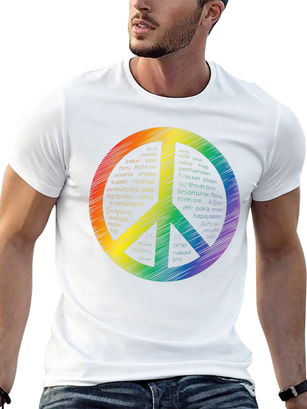Peace Sign T-Shirt - Languages of Peace