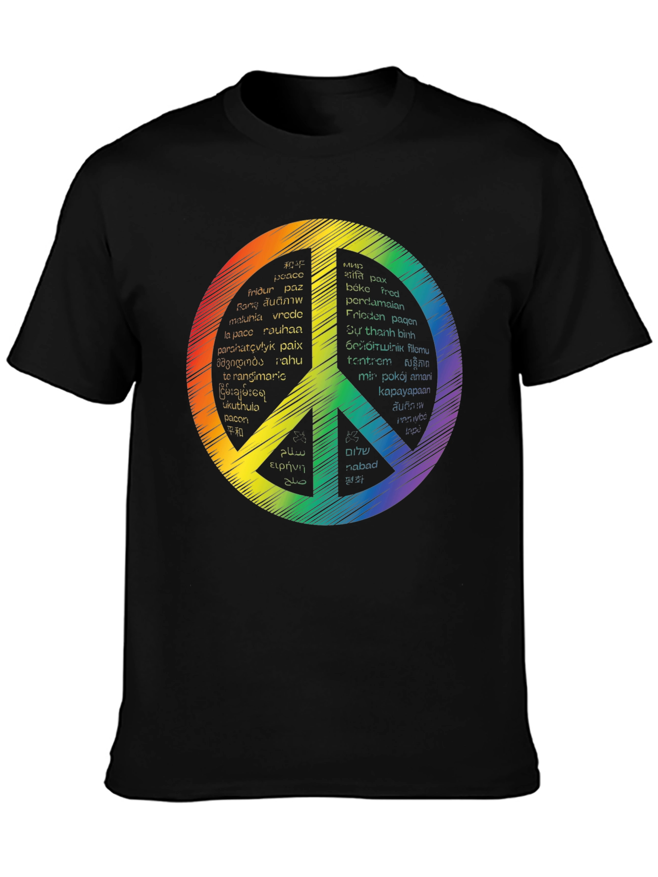 Peace Sign T-Shirt - Languages of Peace